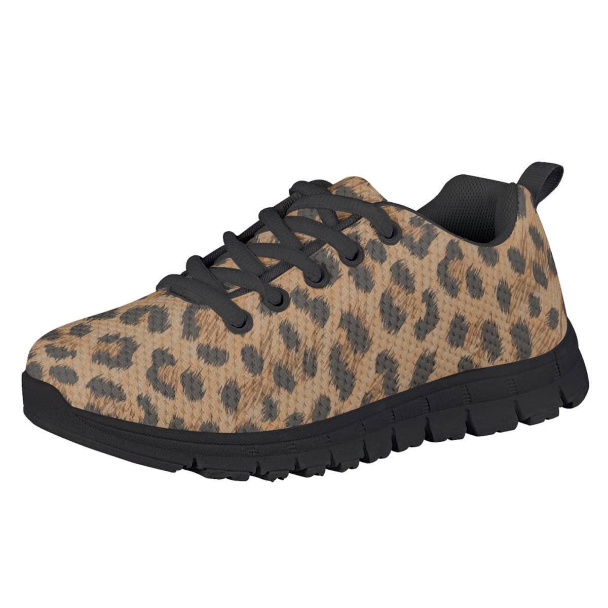 **Leopard Print Running Shoes for Girls - Lightweight Comfortable Kids Sneakers for Walking, Tennis & Play - Animal Skin Design - Perfect Gift for Active Girls (Ideal for School, Sports & Outdoor Activities)**