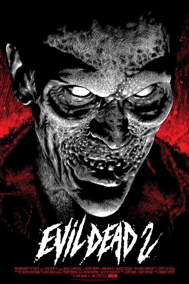 Evil Dead 2 Elvisdead Movie Poster - Vintage Horror Film Wall Art for Home Theater, Man Cave & Halloween Decor