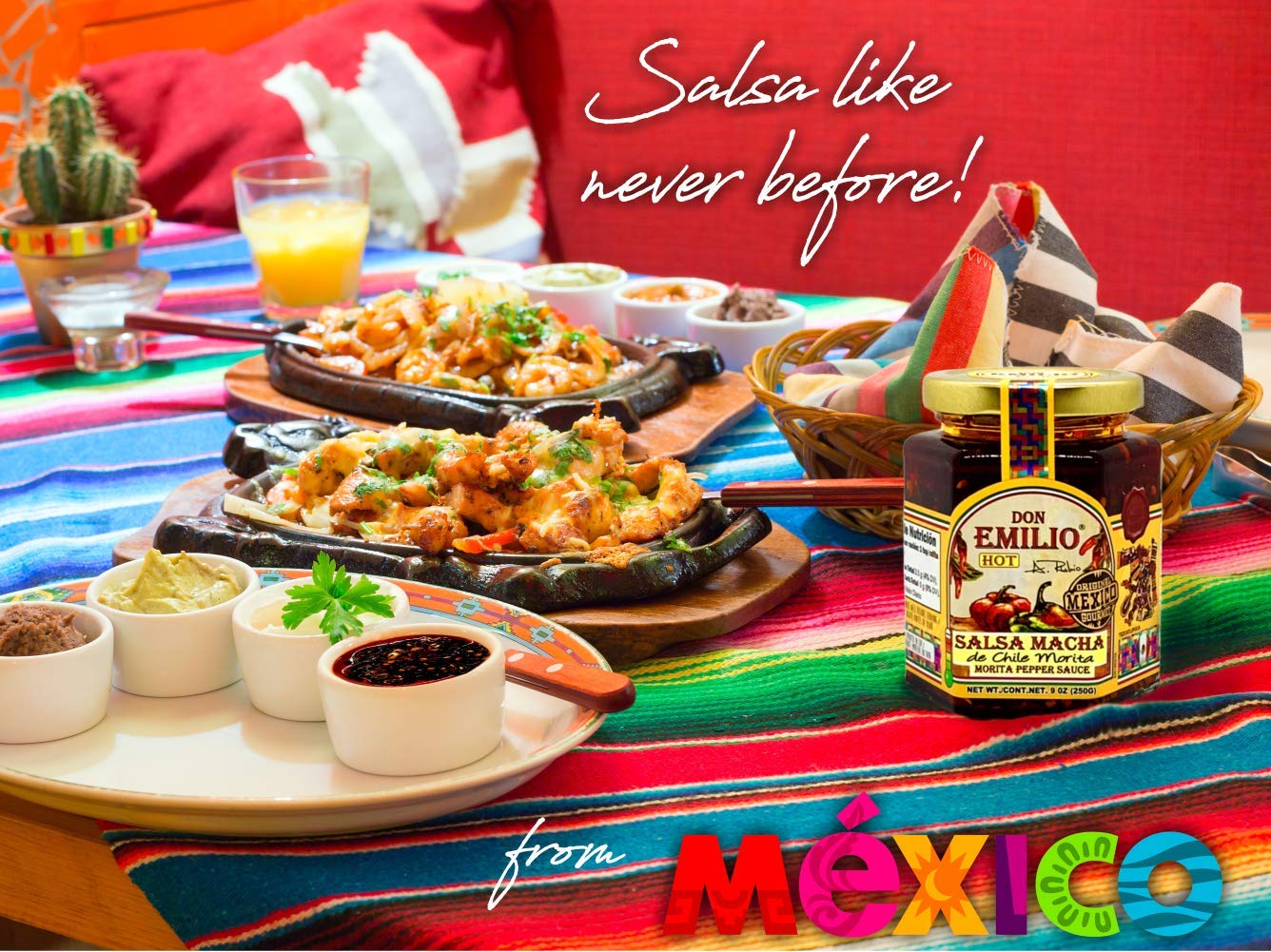 Don Emilio Salsa Macha Hot Chili Sauce - Spicy Chili Crisp Oil with Morita Peppers, Natural Chili Paste (3 Pack, 9 oz Each) - Perfect for Tacos, Nachos, Wings & Asian Dishes