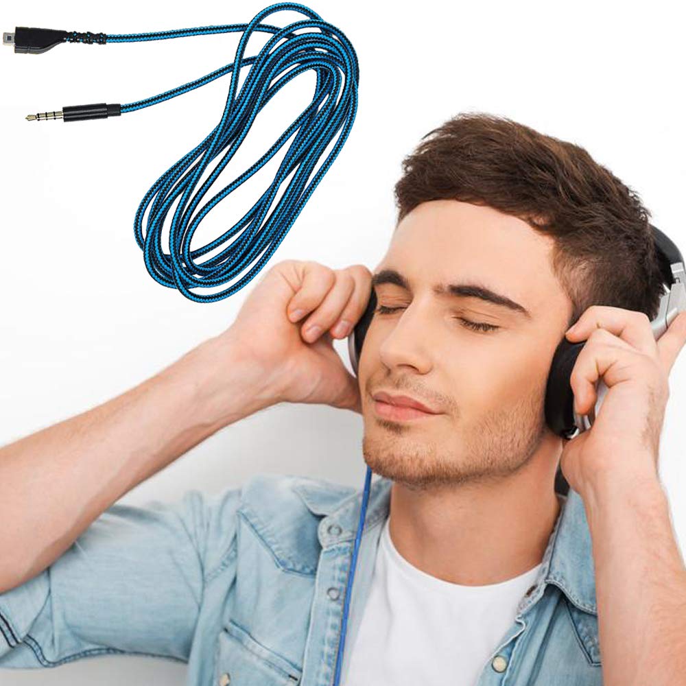 SteelSeries Arctis Replacement Audio Cable - Compatible with Arctis 3/5/7/Pro/Pro Wireless Gaming Headsets - 6.5ft (2m) Blue Aux Cable for PC, PS4, PS5, Xbox - Perfect for Gaming, Streaming & Music Listening