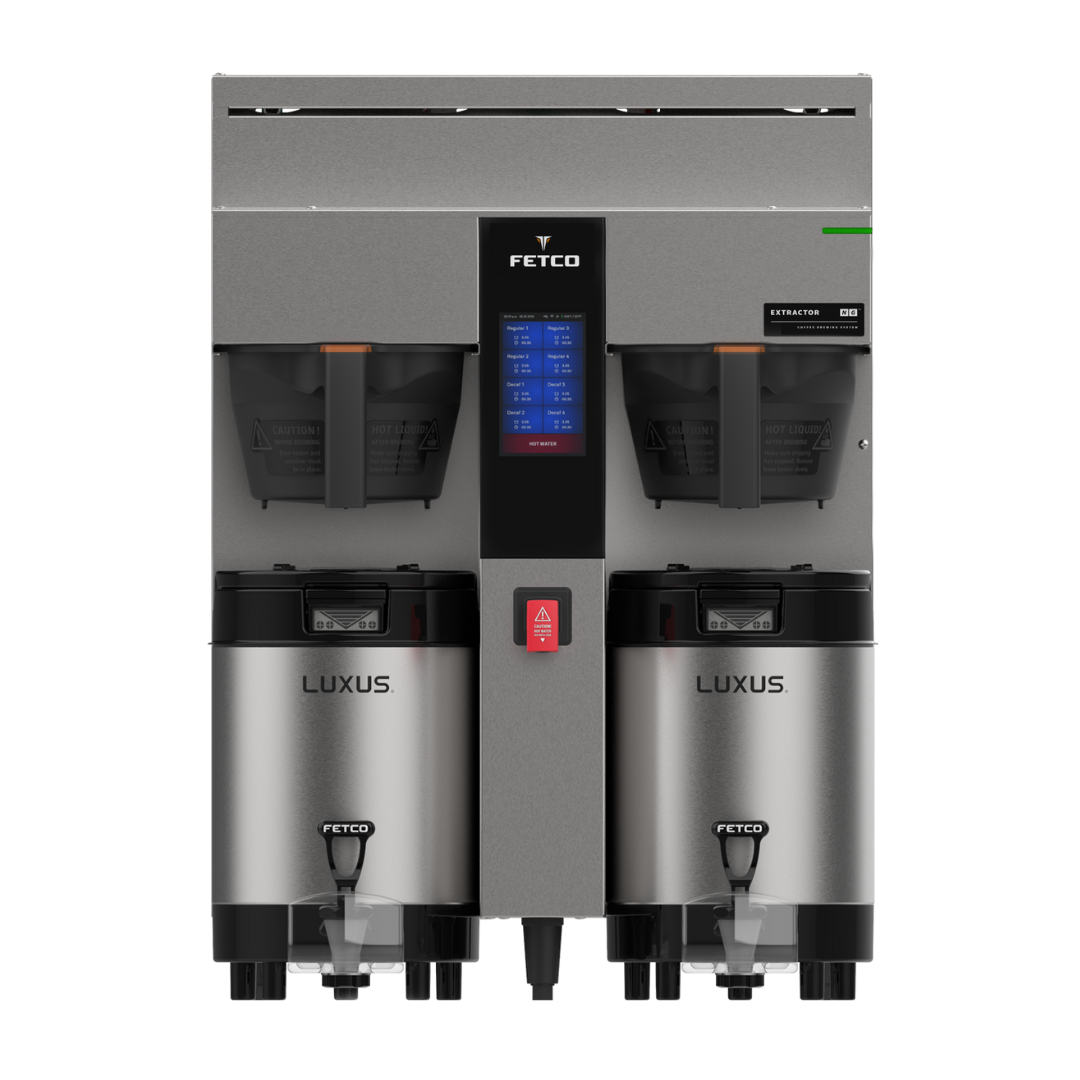 FETCO CBS 2232 NG Twin Coffee Brewer - Commercial Grade Coffee Machine for Restaurants & Offices - High Capacity 2.0 Gallon Coffee Maker with Durable Stainless Steel Construction - Perfect for High Volume Brewing in Cafes, Hotels and Workplace Break Rooms