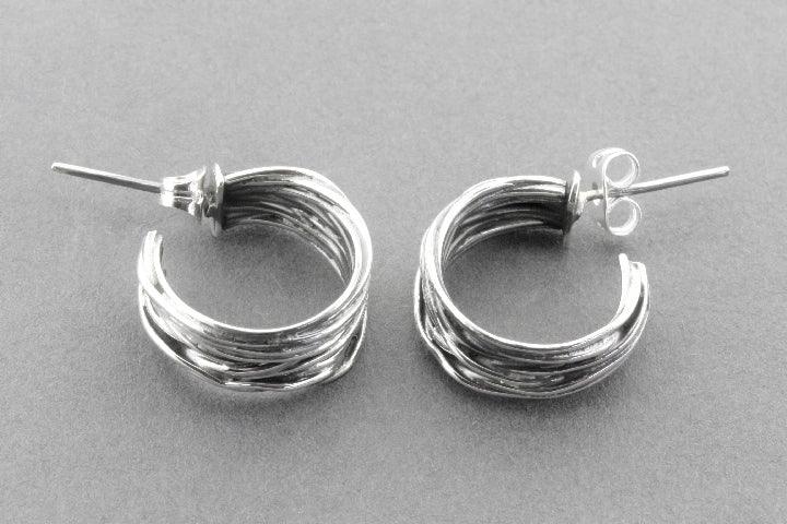 Sterling Silver Knot Strand Cuff Stud Bracelet - Elegant Jewelry for Women, Perfect for Weddings, Parties & Everyday Wear