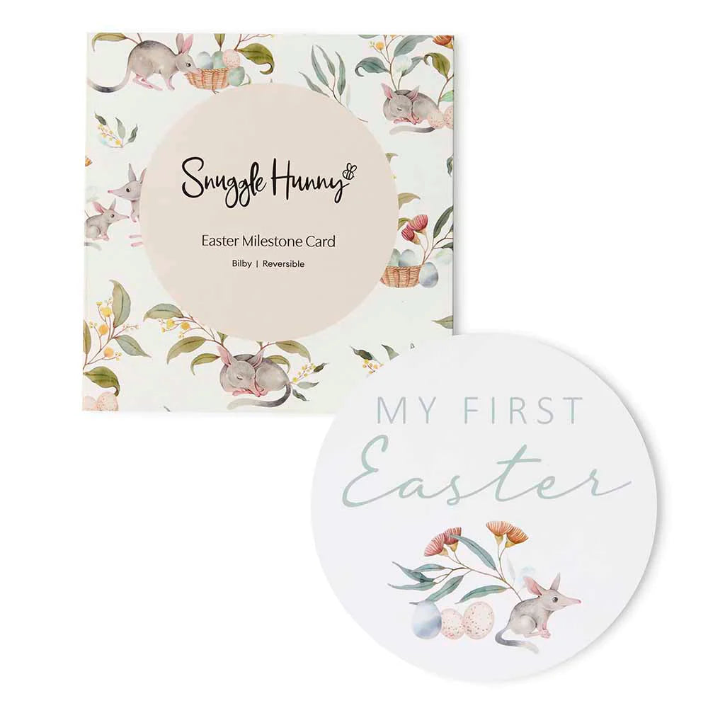 My First Easter Bilby Milestone Card - Baby's First Easter Keepsake - Perfect for Newborn Photos, Easter Gifts & Memory Books