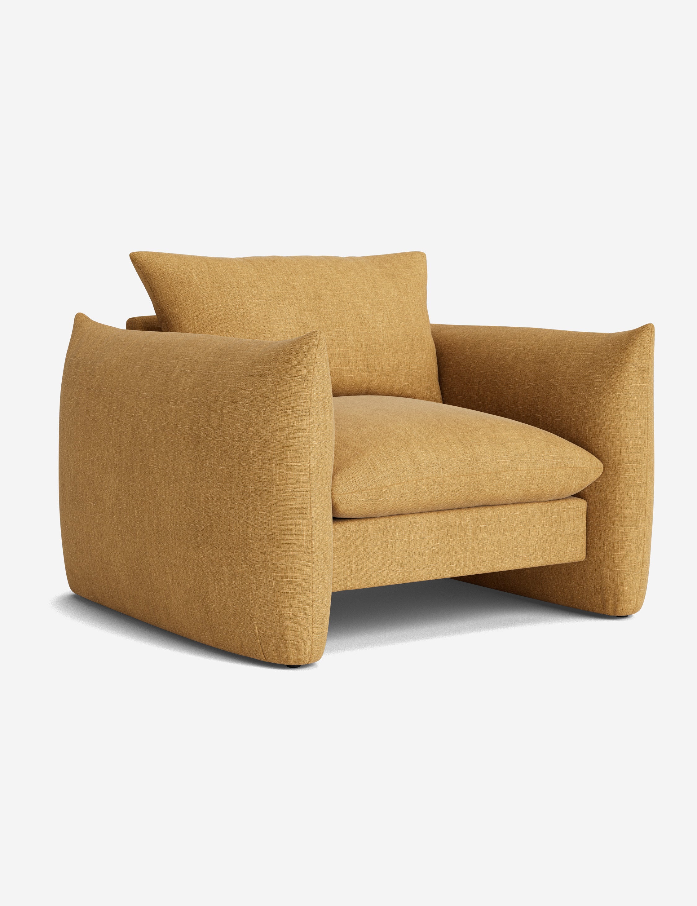 Stylish Banks Accent Chair - Modern Upholstered Lounge Chair for Living Room, Bedroom & Office - Comfortable Reading Chair with Sturdy Wooden Legs