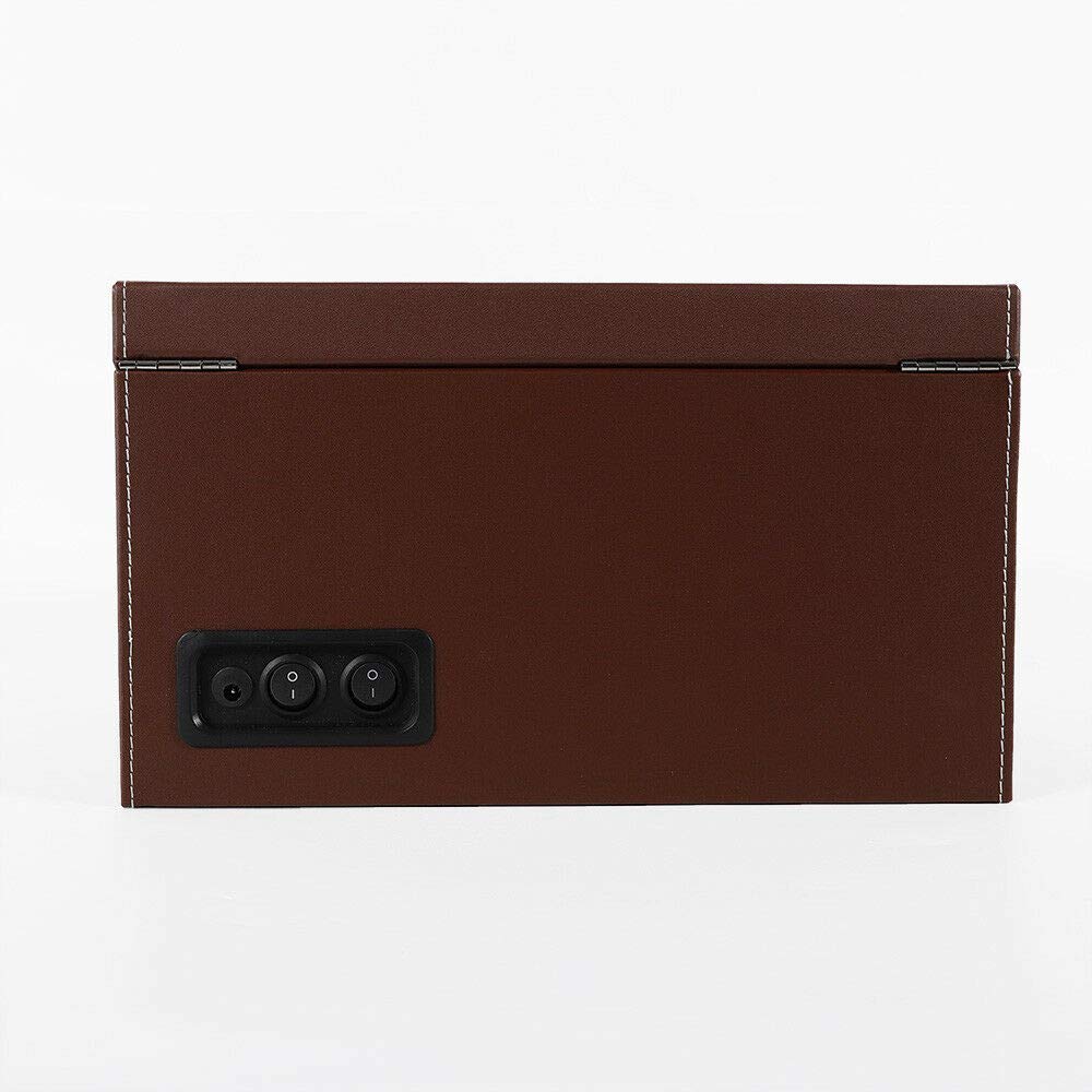 Premium Wooden Watch Box Organizer with Automatic Rotation - 4+6 Watch Winder Storage Case for Men, Jewelry Display Box with Transparent Lid (Brown) - Perfect Gift for Watch Collectors & Luxury Storage Solution