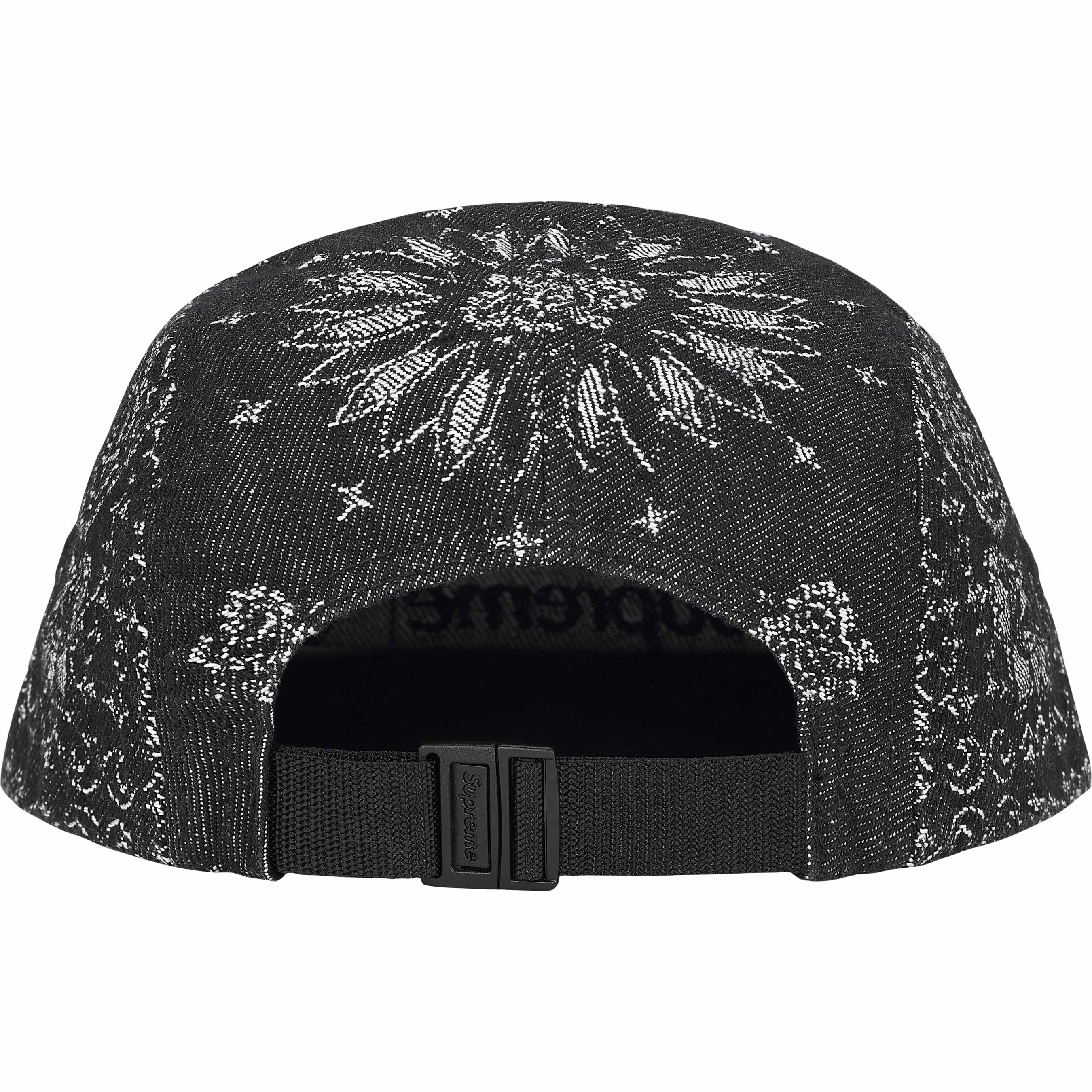 Supreme 25SS Jacquard Denim Camp Cap with Bandana Print - Stylish Streetwear Hat for Men & Women - Perfect for Outdoor Adventures, Music Festivals and Urban Fashion