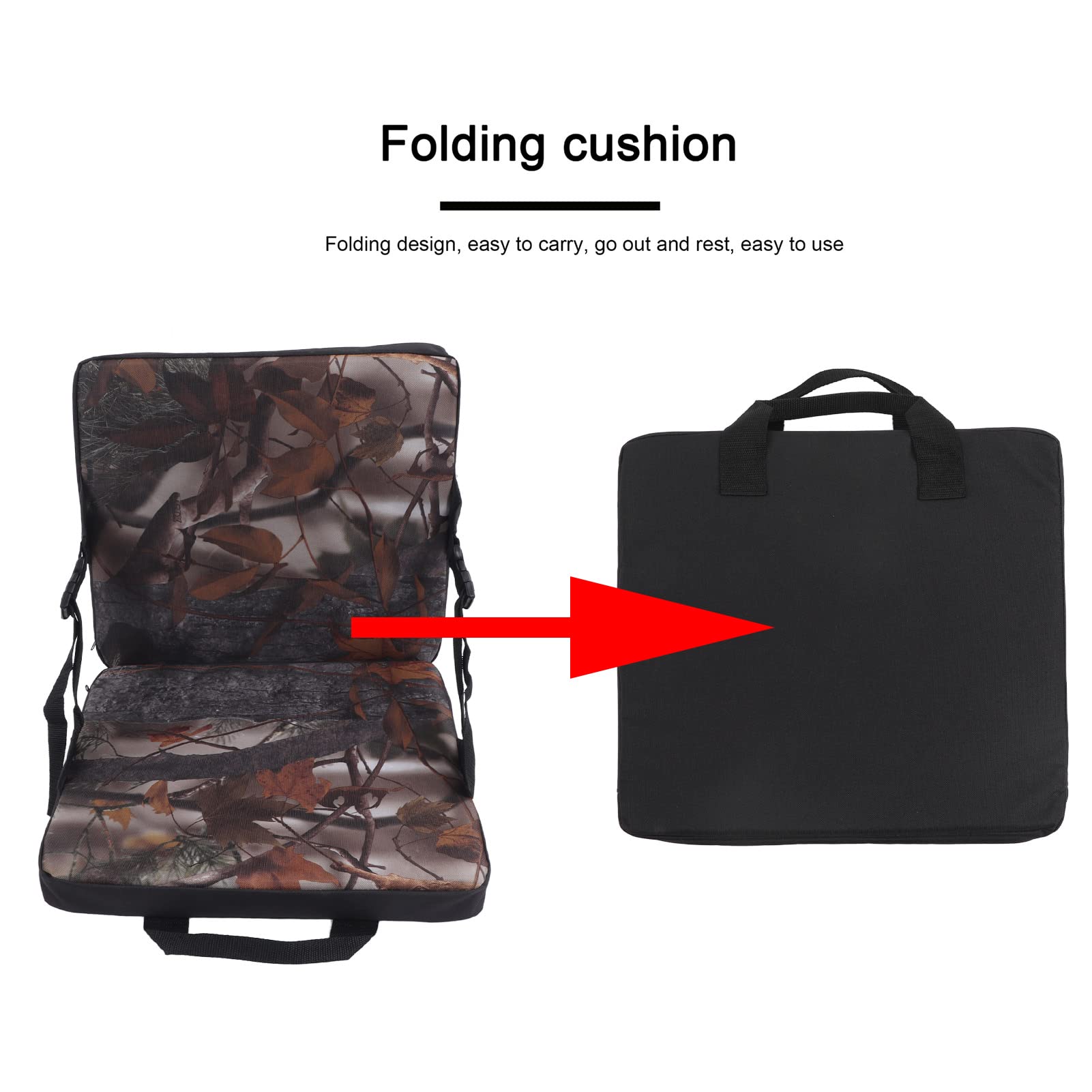 Portable Folding Stadium Seat Cushion - Thick Camouflage Design with Storage Bag | Perfect for Stadium Stands, Camping, Hiking & Beach Outings | Comfortable Outdoor Seating Solution