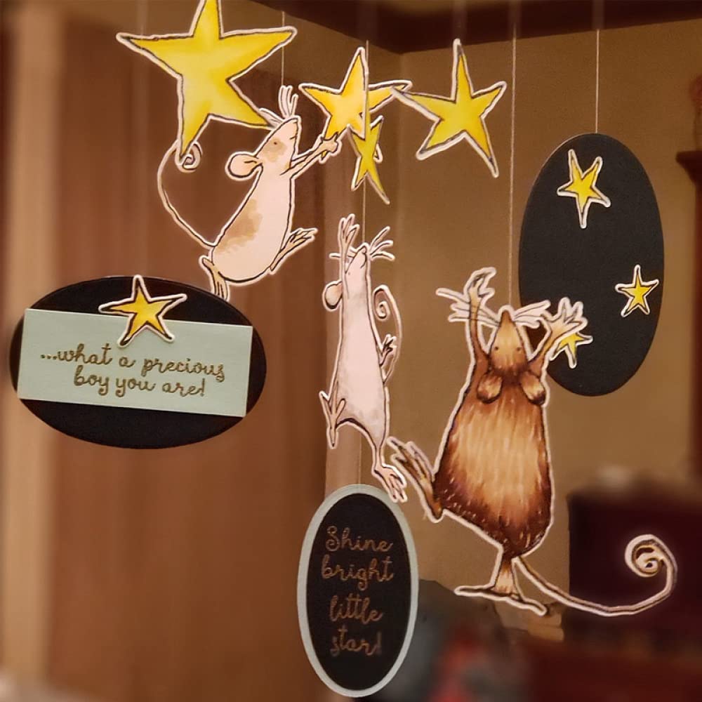 Twinkle Stars Metal Cutting Dies & Silicone Stamps Set for Card Making - DIY Scrapbooking, Paper Crafting, Arts & Crafts - Perfect for Birthday Cards, Wedding Invitations, and Holiday Decorations