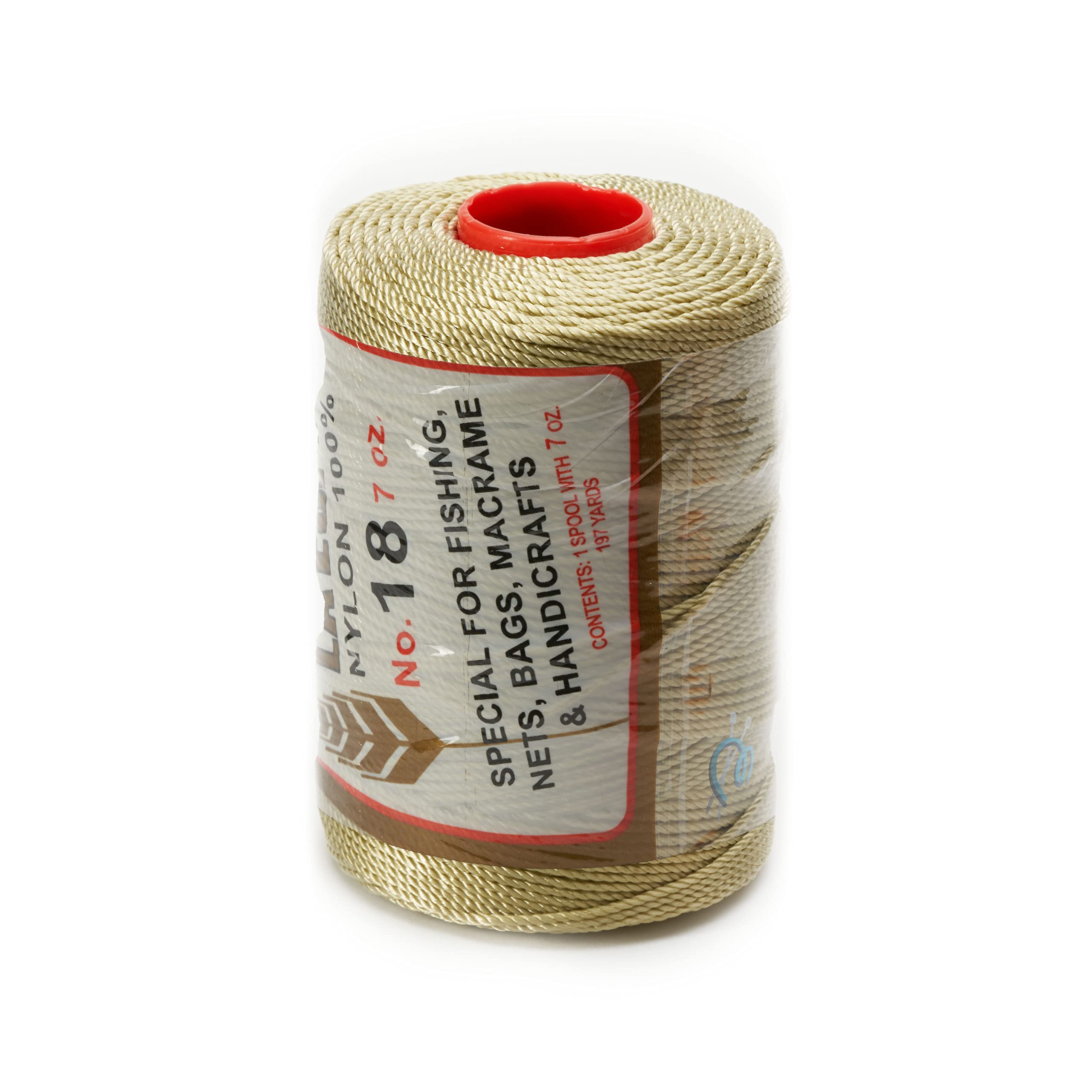 100% Nylon Omega String Cord for Knitting and Crochet - Espiga No.18 Craft Yarn (37 Moss Green) | Perfect for Macrame, Jewelry Making, DIY Projects & Home Decor