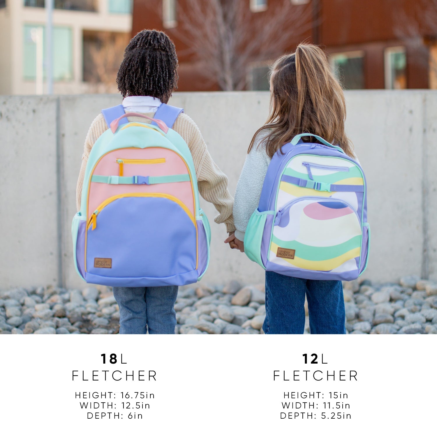 Vegan Leather Fletcher Kids' Backpack - Medium Size Durable School Bag for Boys & Girls - Perfect for School, Travel & Daily Use