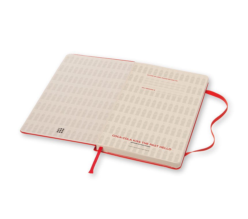 Moleskine Limited Edition Coca-Cola Themed Ruled Notebook - Red Hard Cover for Journaling, Sketching & Collectors