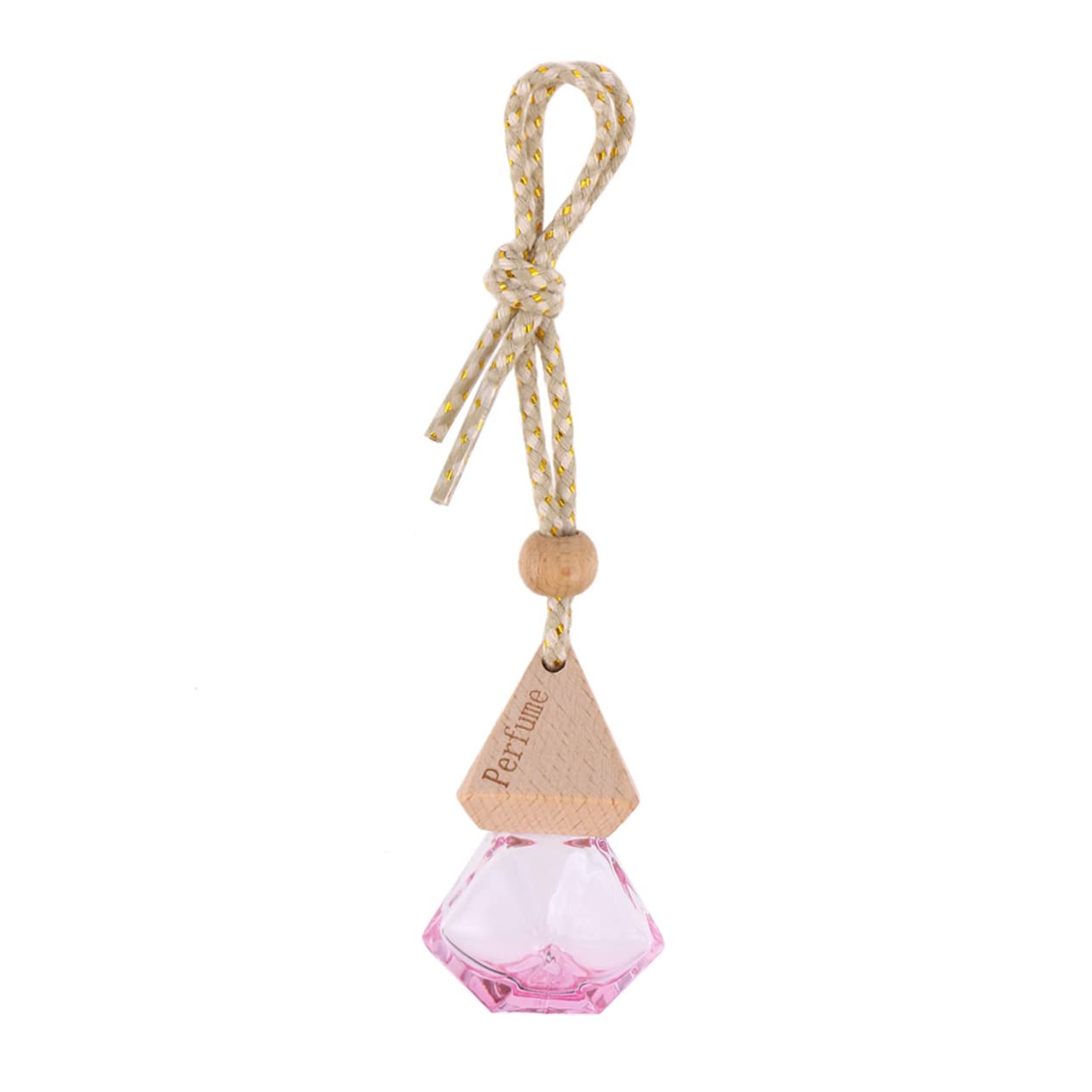 Beavorty Refillable Perfume Spray Bottle - Wooden Car Diffuser & Atomizer (Pink) | Portable Scent Dispenser for Car, Home & Office | Long-Lasting Fragrance Solution