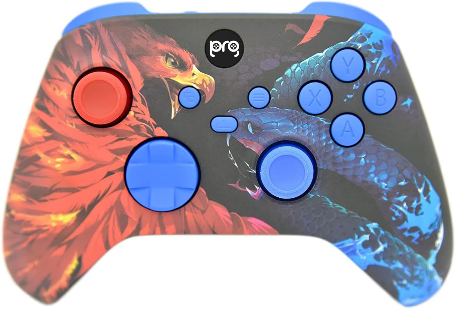 Custom Hand Airbrushed Fade Xbox Controller for Xbox Series X/S & Xbox One - Premium Gaming Accessory with Blue Inserts (Perfect for Competitive Gaming & Gift Giving)
