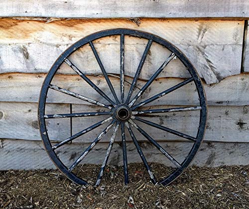 20x30 Inch Western Wagon Wheel Rustic Wood Wall Art - Vibrant Laminated Poster for Home Decor | Perfect for Living Room, Bedroom or Cabin Decor