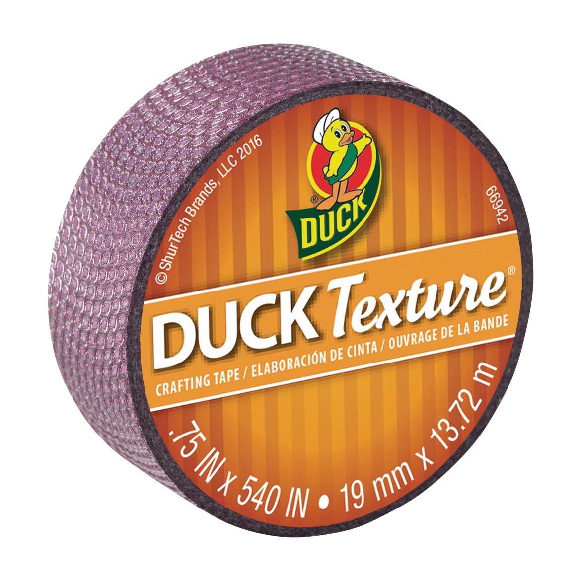 Duck Brand Decorative Tape - 0.75 Inch x 15 Yards, Fuchsia Wave Pattern, Waterproof Washi Tape for Scrapbooking, Gift Wrapping, Journaling, and DIY Crafts
