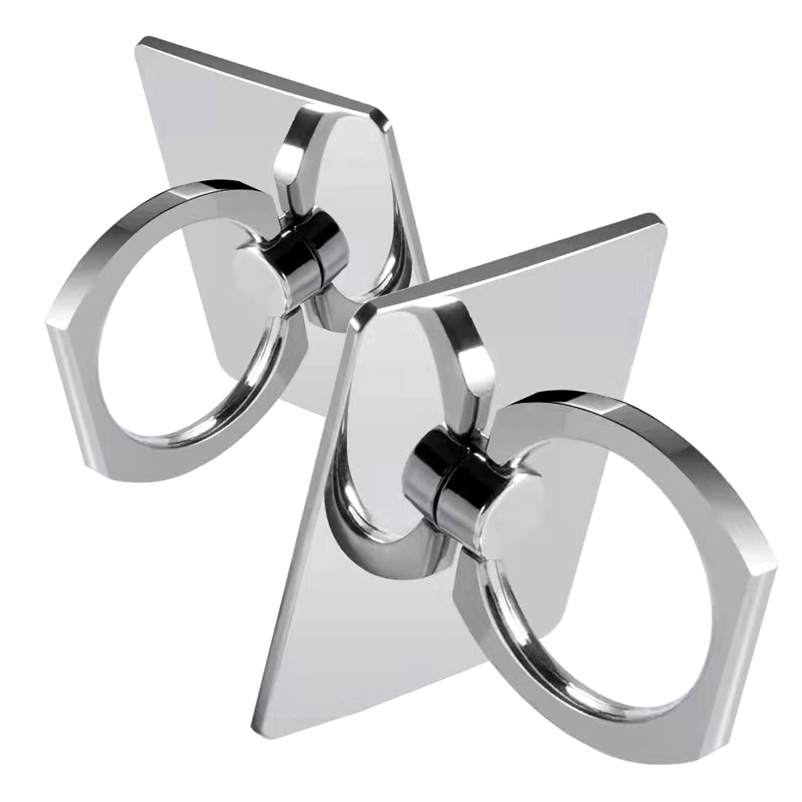 2 Pack Phone Ring Holder - 360° Rotating Stand with Metal Grip for Phones & Tablets