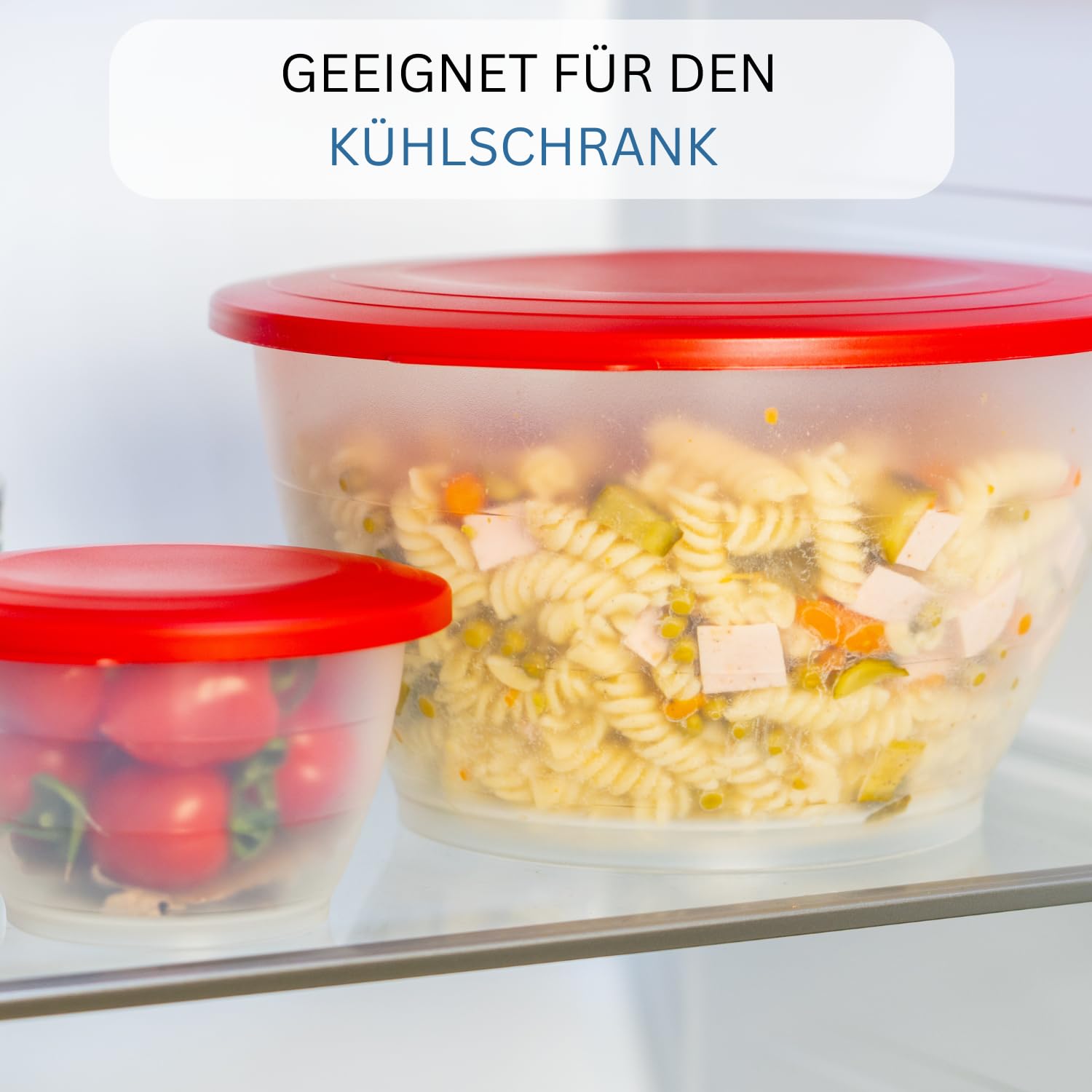 Westmark 3-Piece Food Storage Container Set - Airtight Kitchen Organizers for Dry Goods, Spices & Leftovers | BPA-Free Plastic | Olympia Series in Vibrant Red | Perfect for Pantry, Fridge & Meal Prep