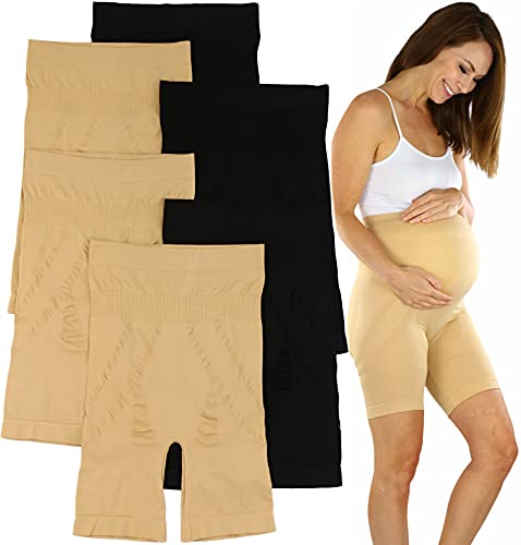 6 Pack: Black & Beige Long Shorts