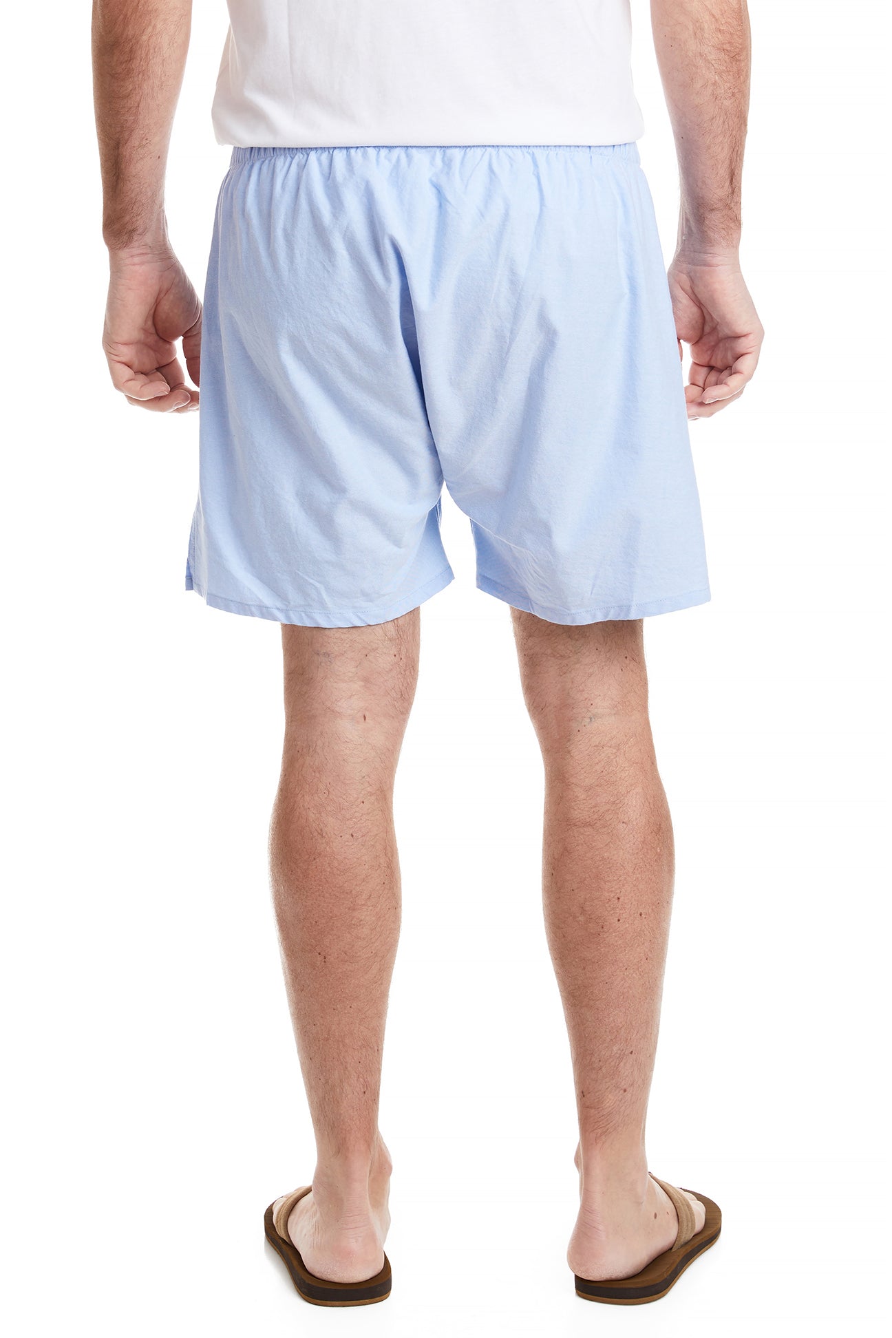 Barefoot Boxer Blue Oxford Shirt for Men - Comfortable Casual Button Down Shirt with Single Shamrock Design - Perfect for St. Patrick's Day, Office Wear & Everyday Outfits