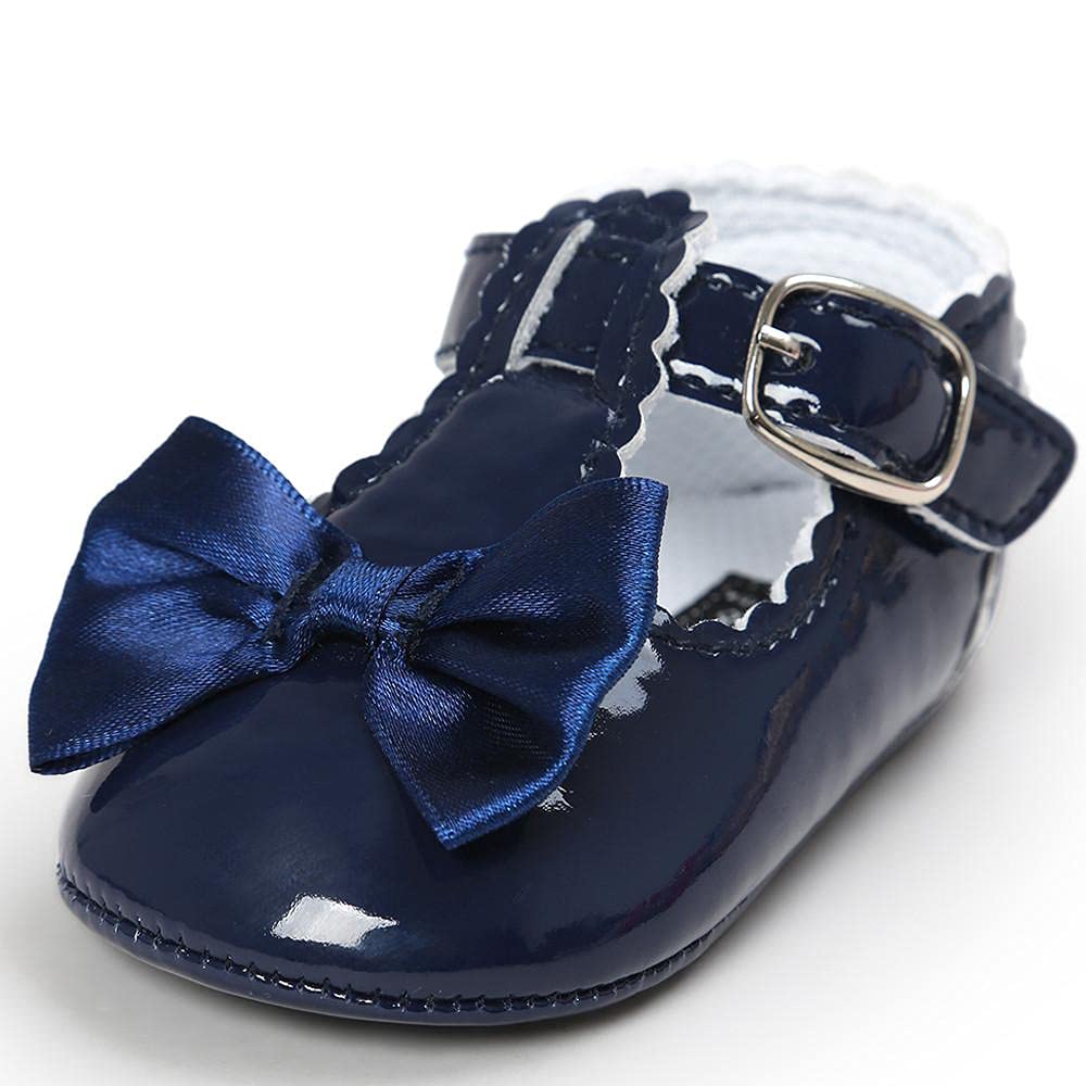 Baby Girls Soft Sole Mary Jane Shoes 0-18M - Perfect for Weddings & Special Occasions