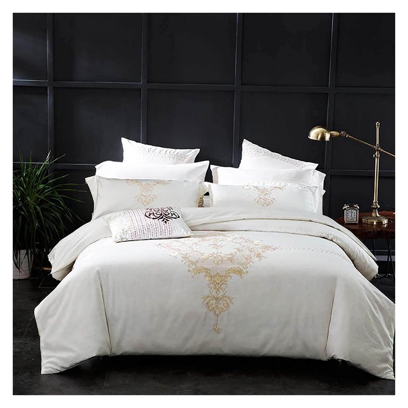 Luxury Egyptian Cotton Bedding Set - King/Queen Size Duvet Cover, Pillowcases & Sheet Set for Home or Hotel - Soft Silky Comfort for Ultimate Relaxation | Perfect for Master Bedrooms, Guest Rooms & Vacation Rentals
