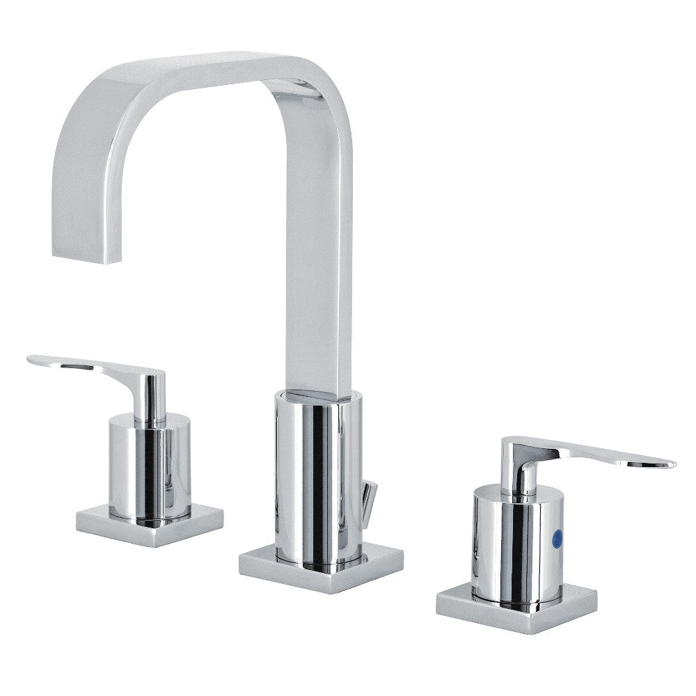 Kingston Brass FSC8961SVL Serena Widespread Bathroom Faucet with Pop-Up Drain - Elegant Chrome Finish for Modern Bathrooms | Perfect for Vanities, Powder Rooms & Guest Baths
