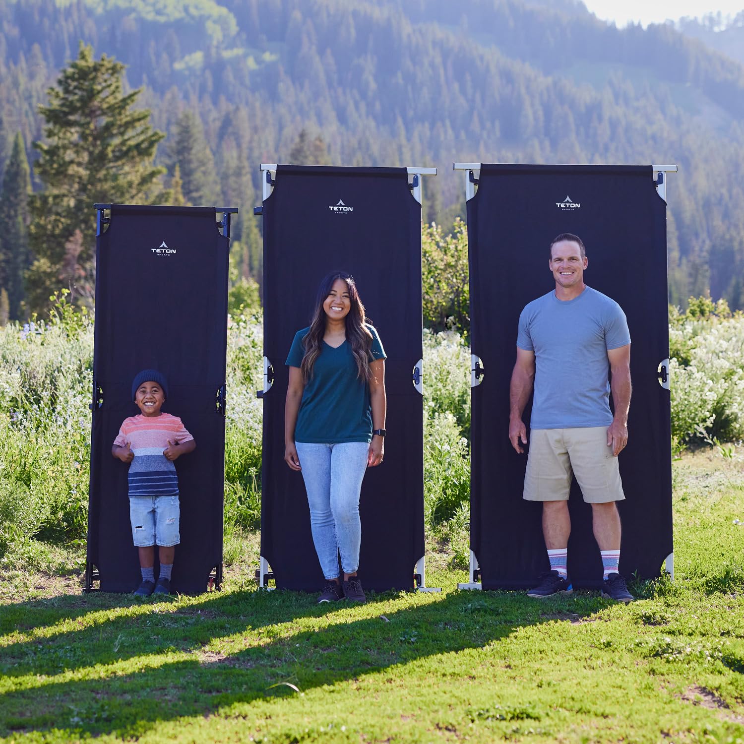 Teton Camping Cot with Patented Pivot Arm - Heavy Duty Folding Cot for Adults, Portable Outdoor Sleeping Bed with Durable Canvas - Perfect for Camping, Hiking, Backpacking & Emergency Preparedness
