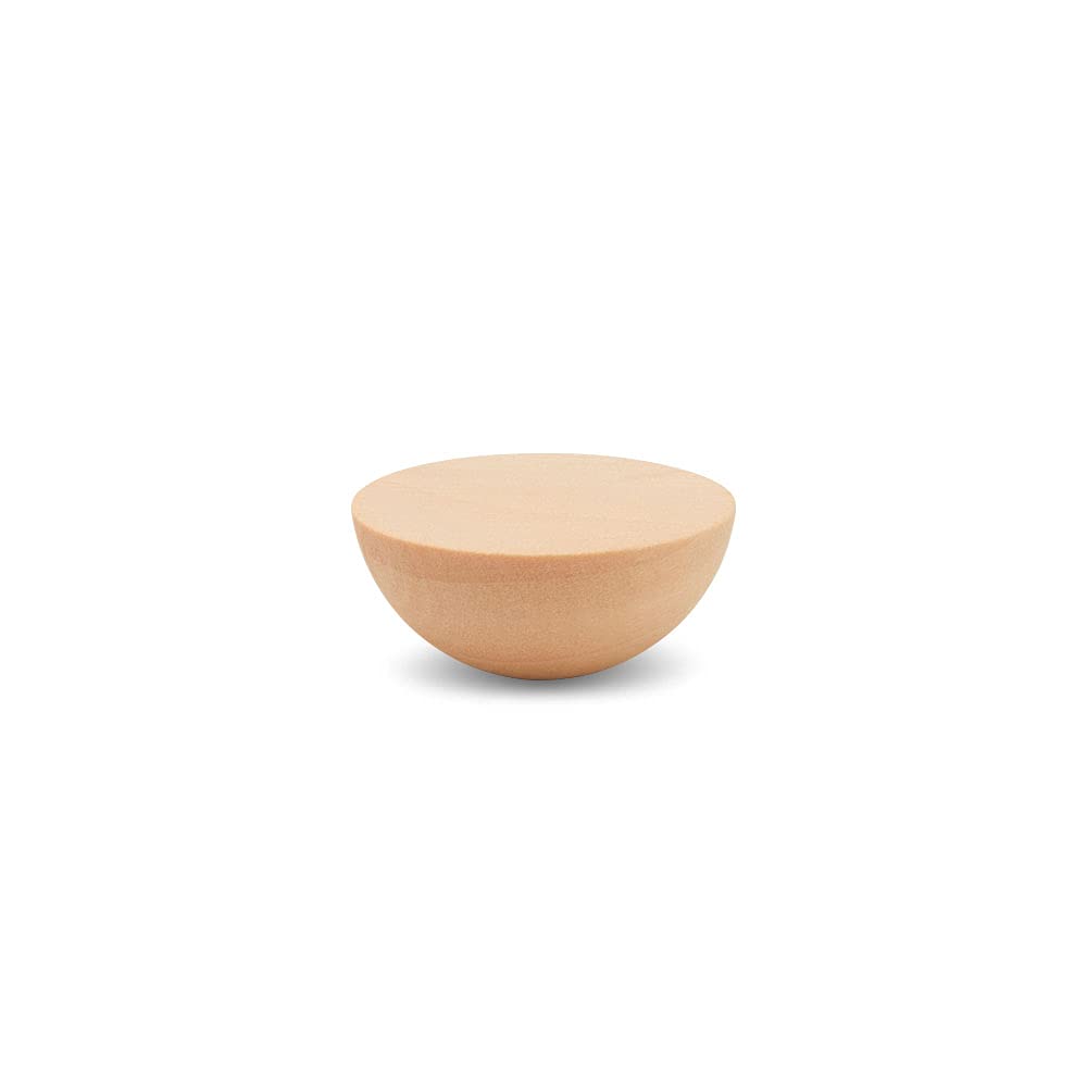 1 Inch Wooden Split Balls - Pack of 25 Half Wooden Spheres for DIY Crafts, Home Decor, and Woodworking Projects by Woodpeckers - Perfect for Scrapbooking, Wedding Centerpieces, and Kids' Art Projects