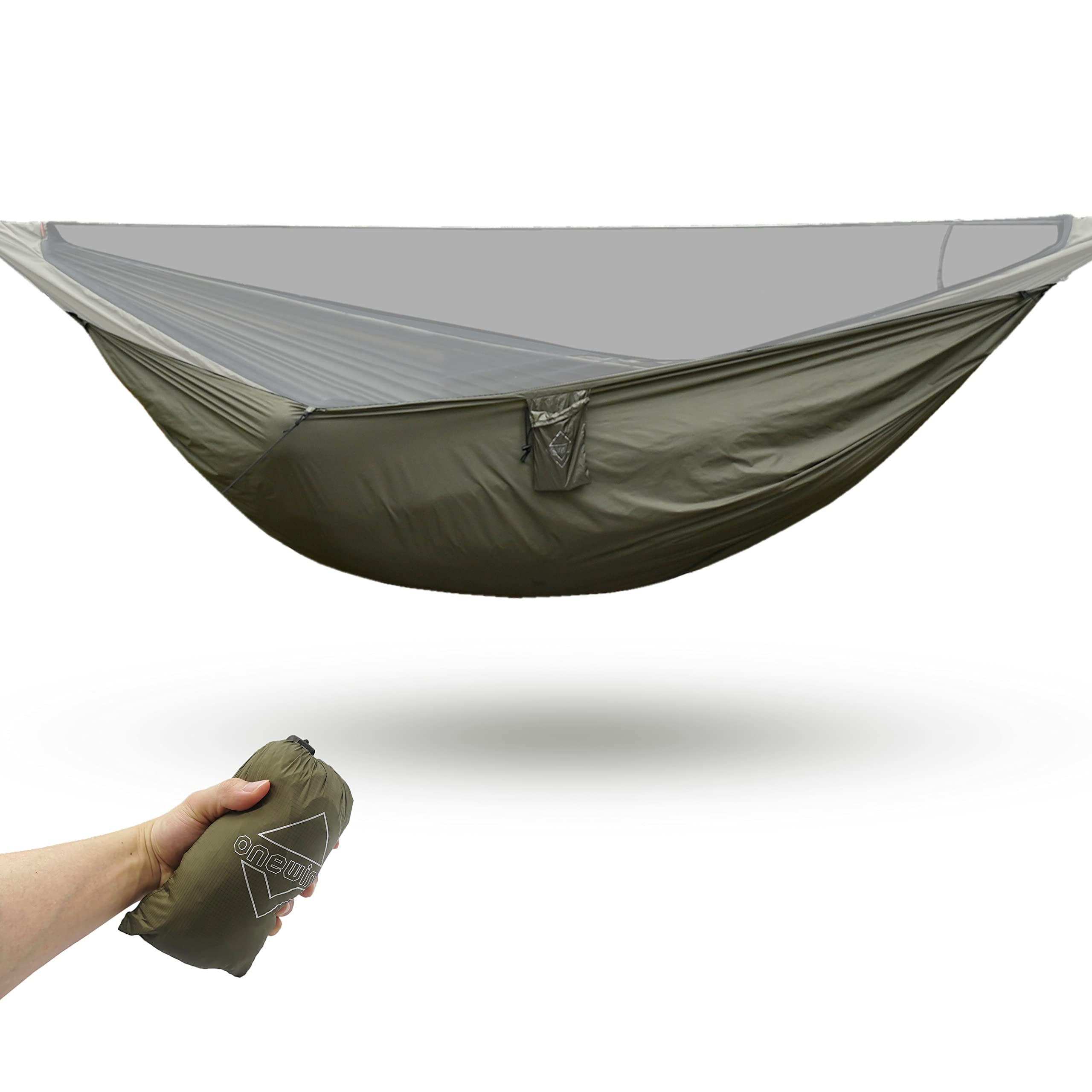 OneWind Windproof Camping Hammock Underquilt Protective Cover - Lightweight Insulation for Cold Weather Backpacking & Outdoor Adventures