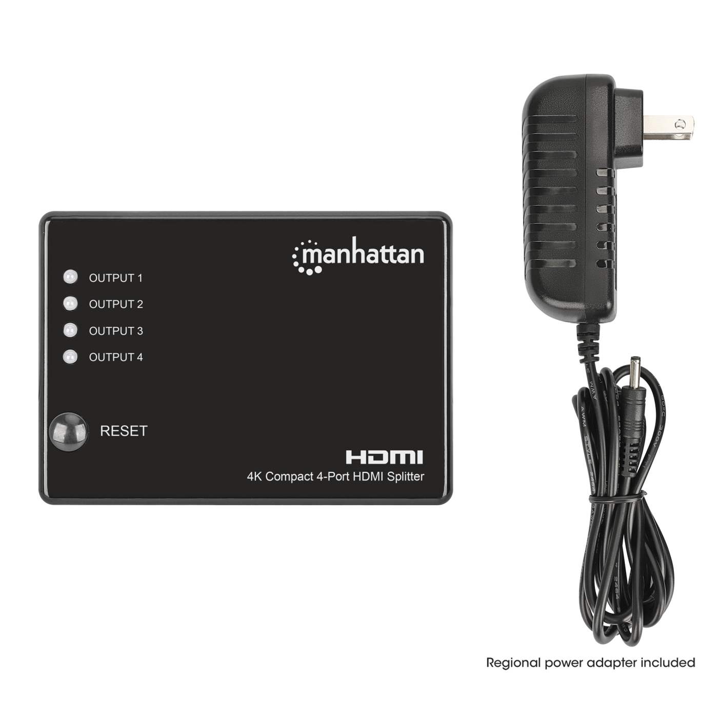 4K Ultra HD HDMI Splitter 1x4 - 4 Port HDMI Switch with High Speed 18Gbps, HDR, 3D Support for Home Theater, Gaming, and Multi-Screen Presentations