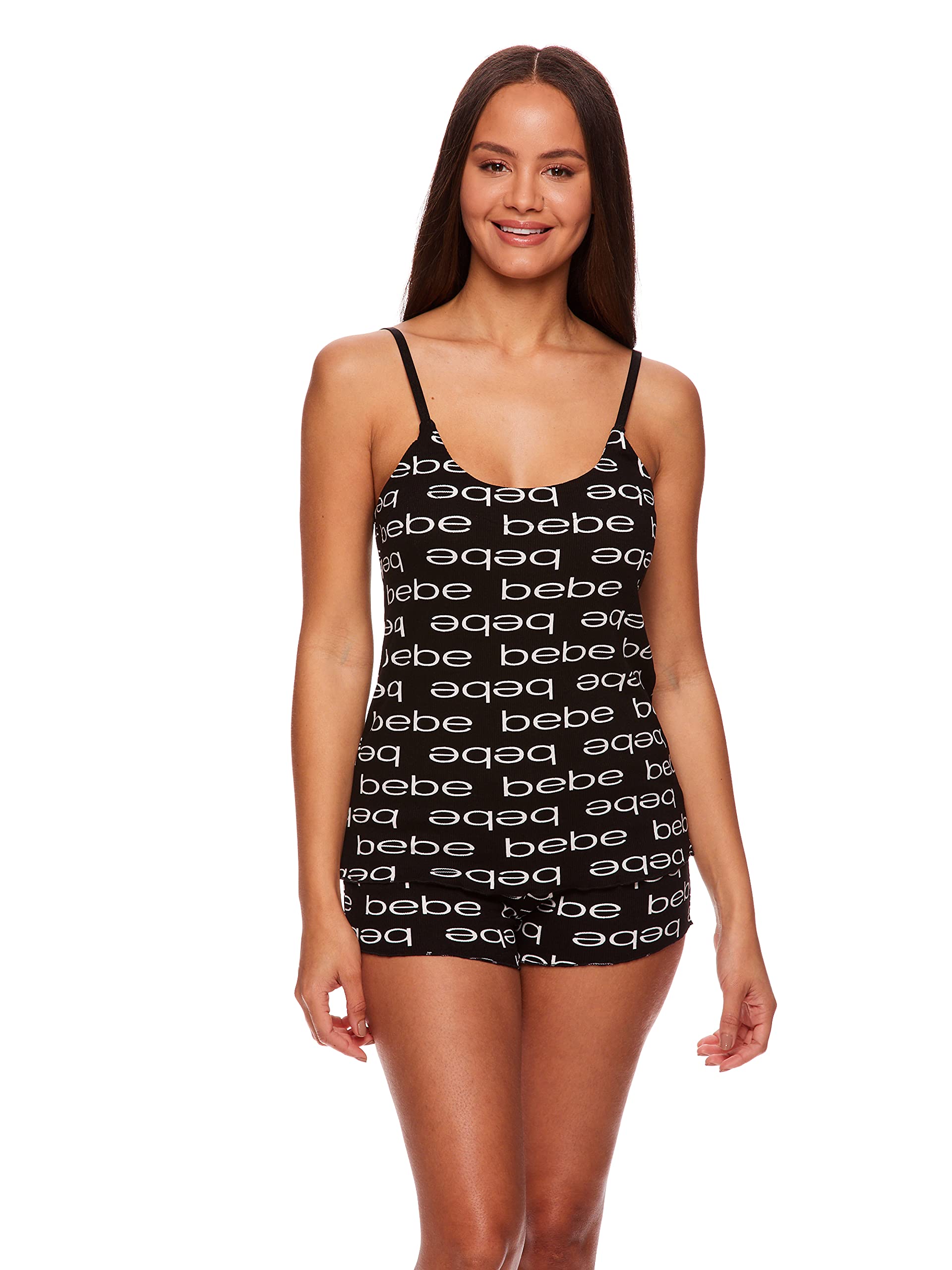 bebe Women's Pajama Sets - Soft Cotton Tank Top & Shorts Lounge Sleepwear PJ Set for Nightwear, Loungewear & Vacation | Comfortable Sleep Outfit for Women