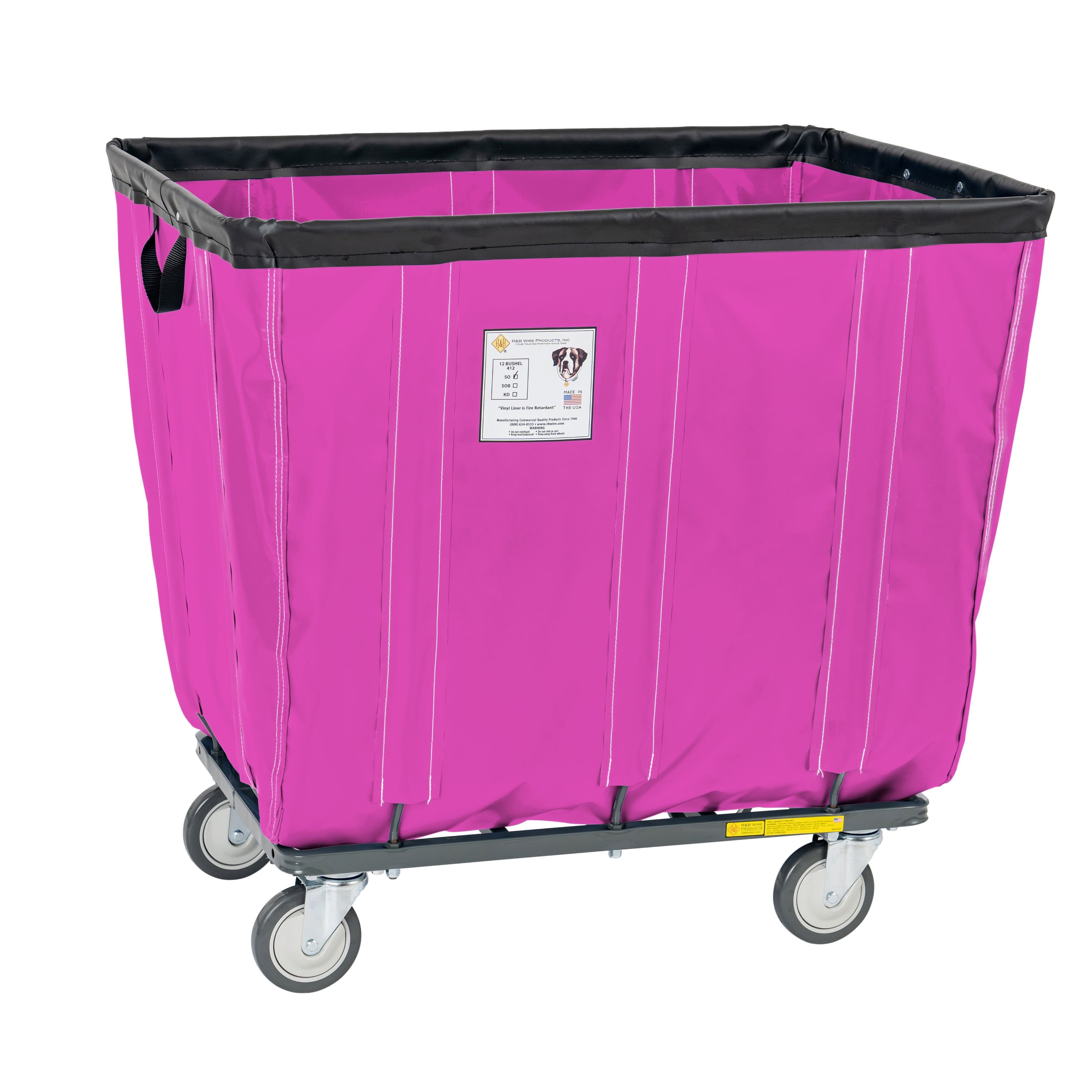 Durable Fully Sewn Vinyl Basket Truck - 8 Bushel Capacity for Laundry, Storage & Organization | Heavy-Duty Utility Cart for Home, Garage & Commercial Use