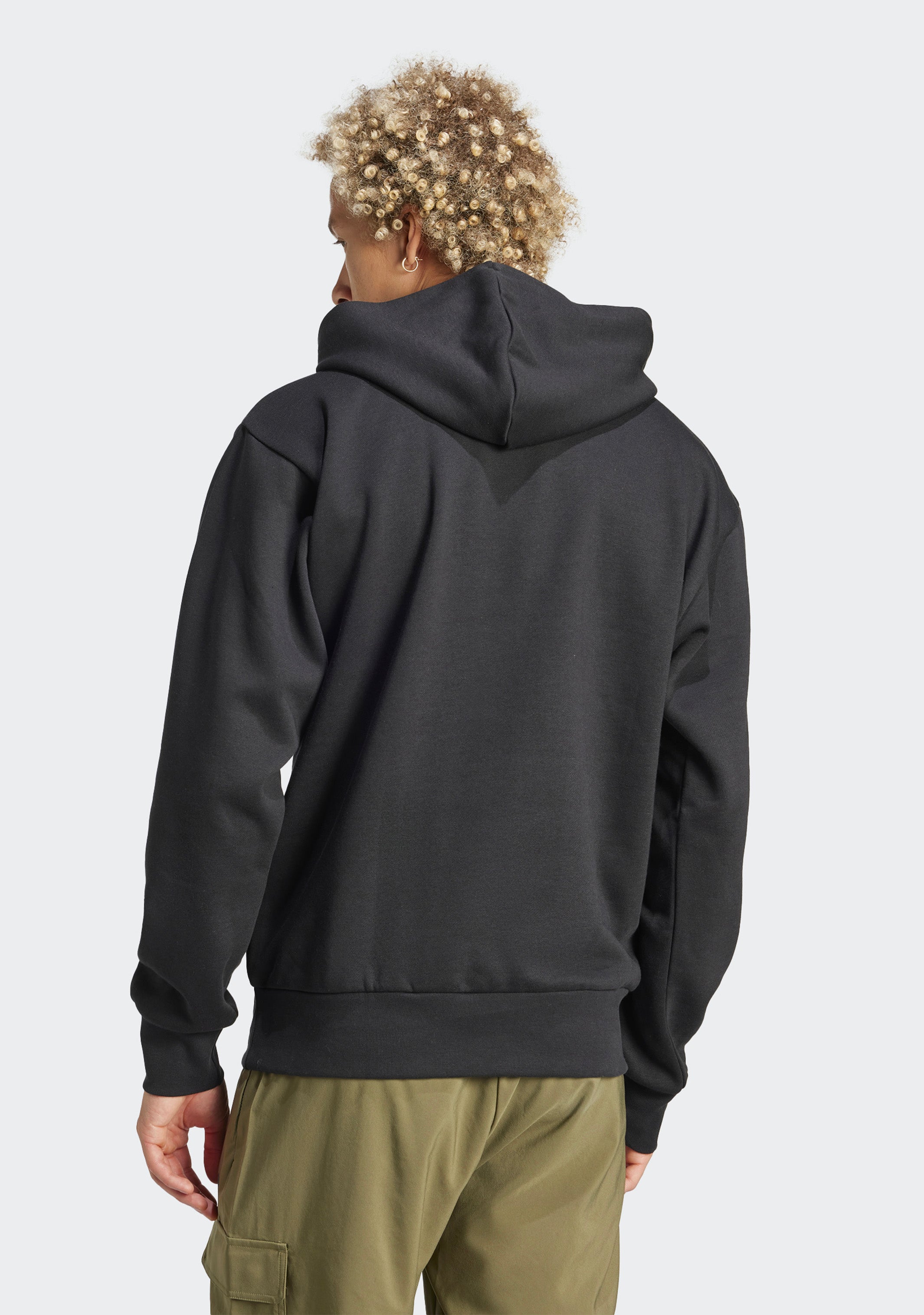 Adidas Men's Essentials Fleece Big Logo Hoodie - Soft Cotton Pullover Sweatshirt for Casual Wear, Gym & Street Style | Black/White/Blue Color Options