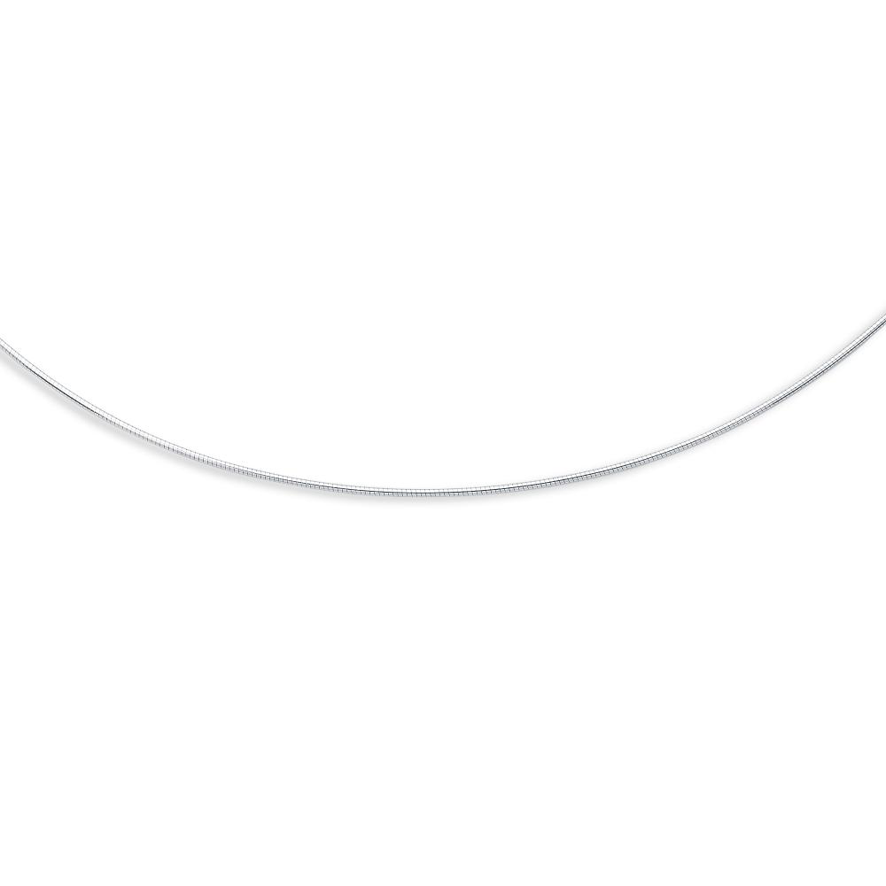 14K Gold 1.5mm Round Omega Chain Necklace with Screw Back Lock - Elegant & Secure Jewelry for Women, Perfect for Everyday Wear, Gifts & Special Occasions