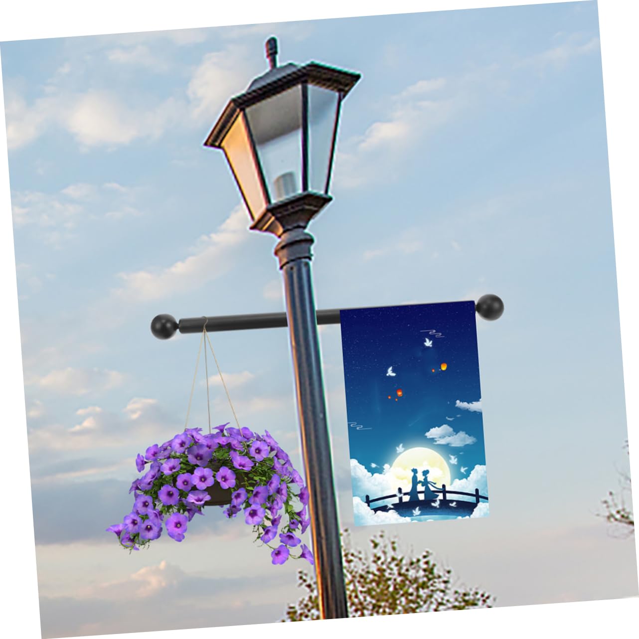 Aluminum Alloy Lamp Post Cross Arm Replacement - Heavy Duty Outdoor Yard Light Pole Rest Handle for Ladder & Maintenance (Perfect for Street Lights, Garden & Park Lighting)