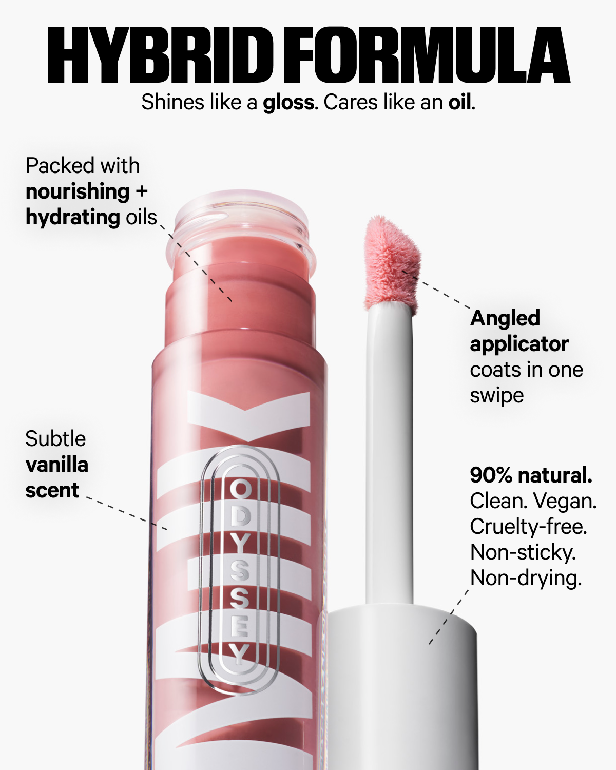 Odyssey Hydrating Lip Oil Gloss - Moisturizing & Shiny Lip Care for Dry Lips | Perfect for Daily Wear, Makeup Looks & Gift Giving