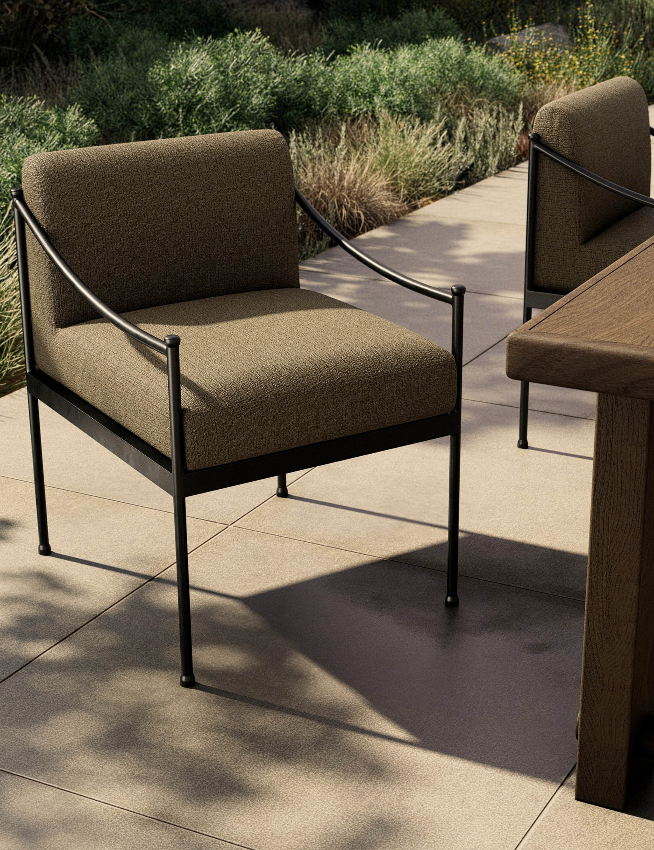 Granger Indoor Outdoor Dining Chair by Amber Lewis x Four Hands - Modern Patio & Kitchen Seating for Home & Restaurant Use