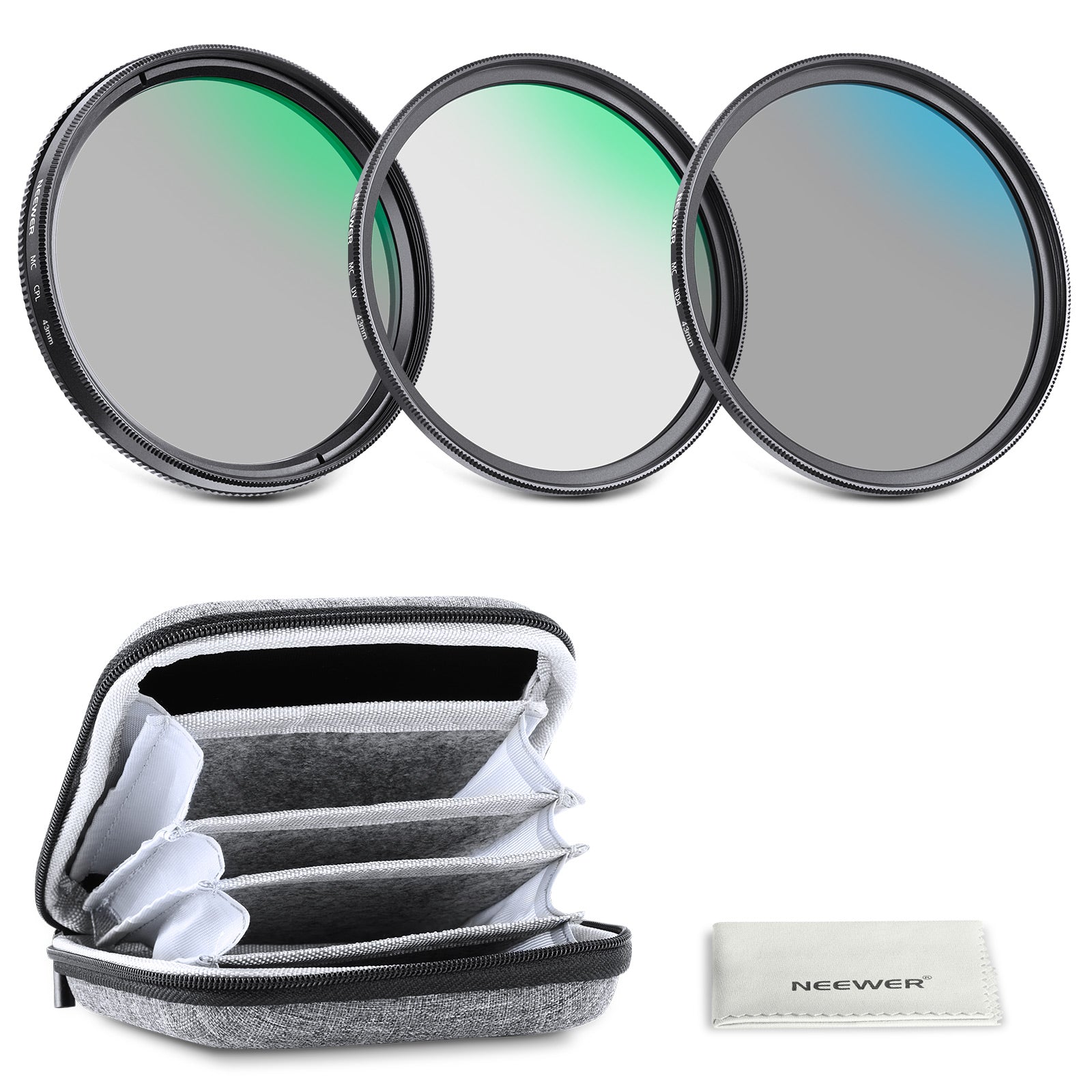 NEEWER NW Series UV, CPL & ND4 Lens Filter Kit for DSLR & Mirrorless Cameras - Perfect for Photography, Videography & Travel