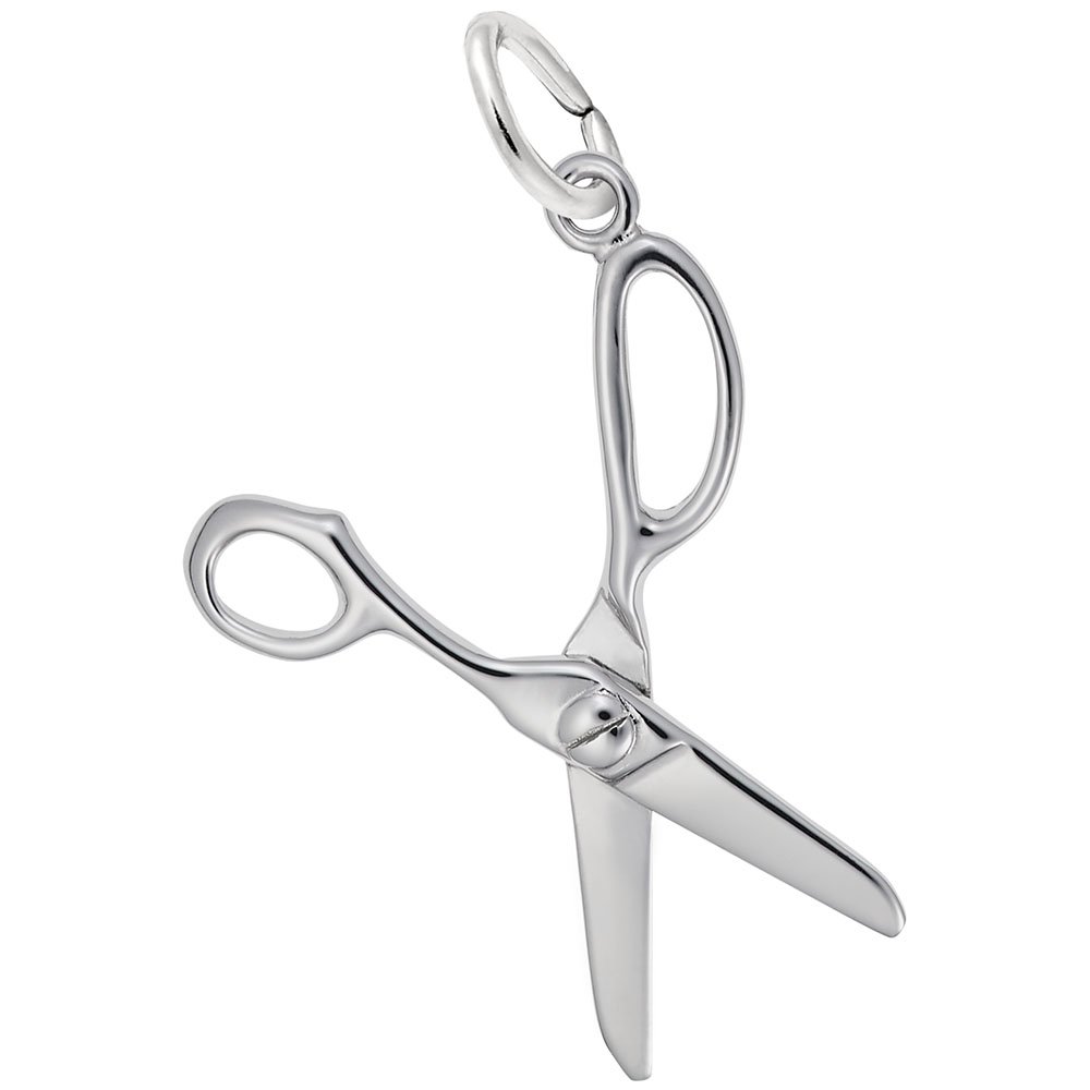 Scissors Charm for Jewelry Making - Sterling Silver Scissors Pendant for DIY Bracelets & Necklaces - Perfect for Crafting, Gifts, and Fashion Accessories