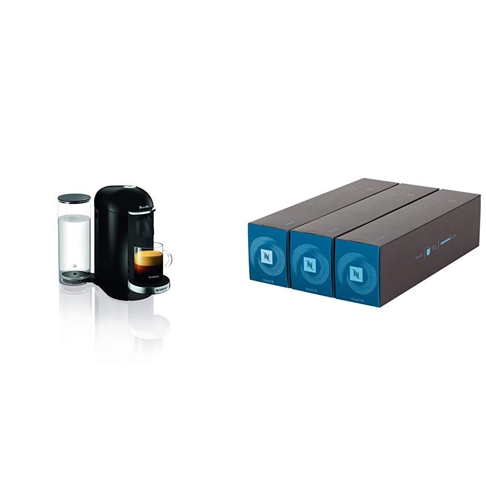 Breville Nespresso Office Coffee Machine Starter Kit with 250 Coffee Capsules - Black | Perfect for Home & Office Espresso Brewing