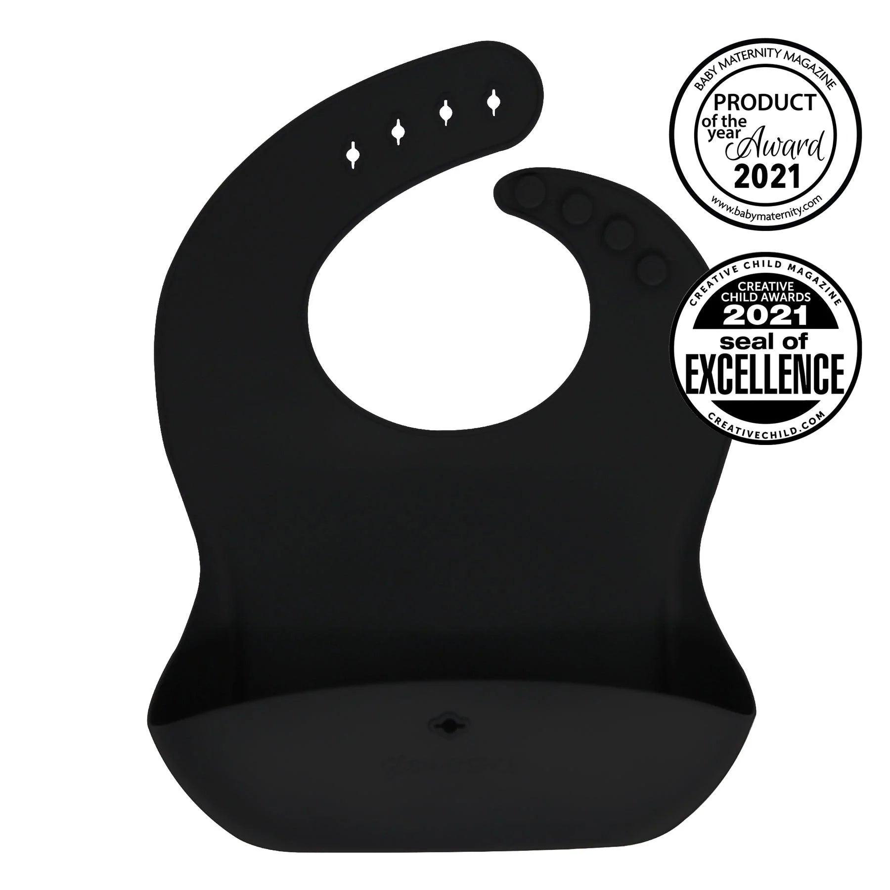 Glitter and Spice Silicone Baby Bib - Waterproof & Easy Clean Feeding Bib for Toddlers - Perfect for Messy Meals, Daycare, and Travel