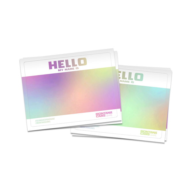 Hello My Name Is Montana Holographic Sticker - Waterproof & Durable for Laptops, Water Bottles, Notebooks & DIY Crafts