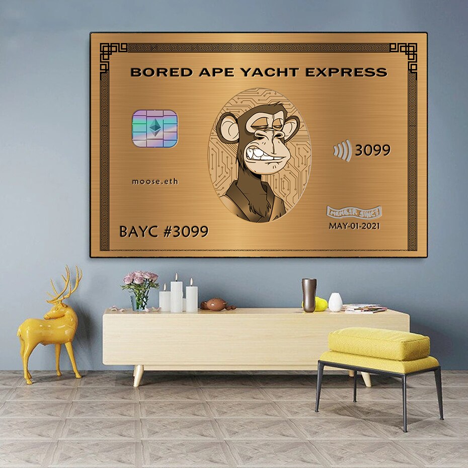 Bored Ape Yacht Club NFT Wall Art - Premium Canvas Prints & Digital Downloads - Perfect for Home Decor, Office & Crypto Enthusiast Gifts