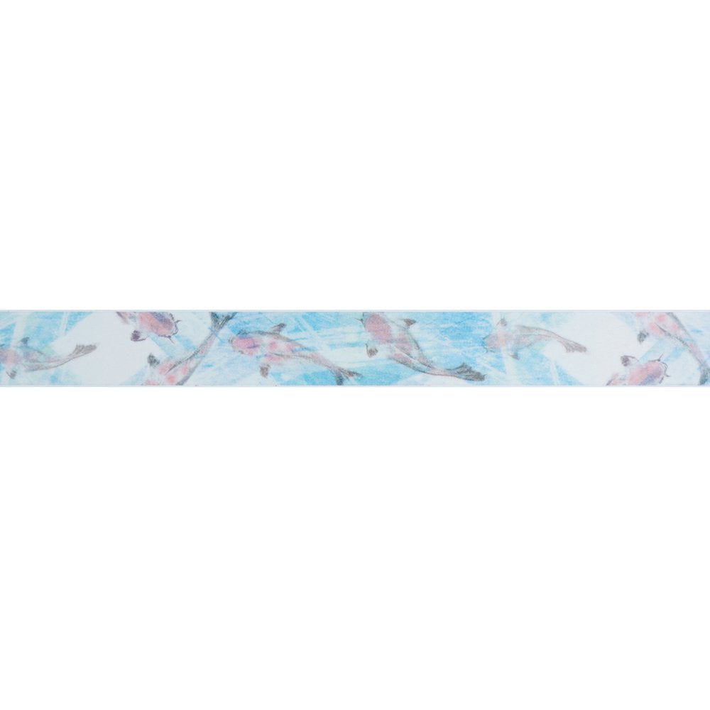 Japanese Washi Tape - Carp Fish Design by Atelier Noir for Scrapbooking, Journaling, and DIY Crafts