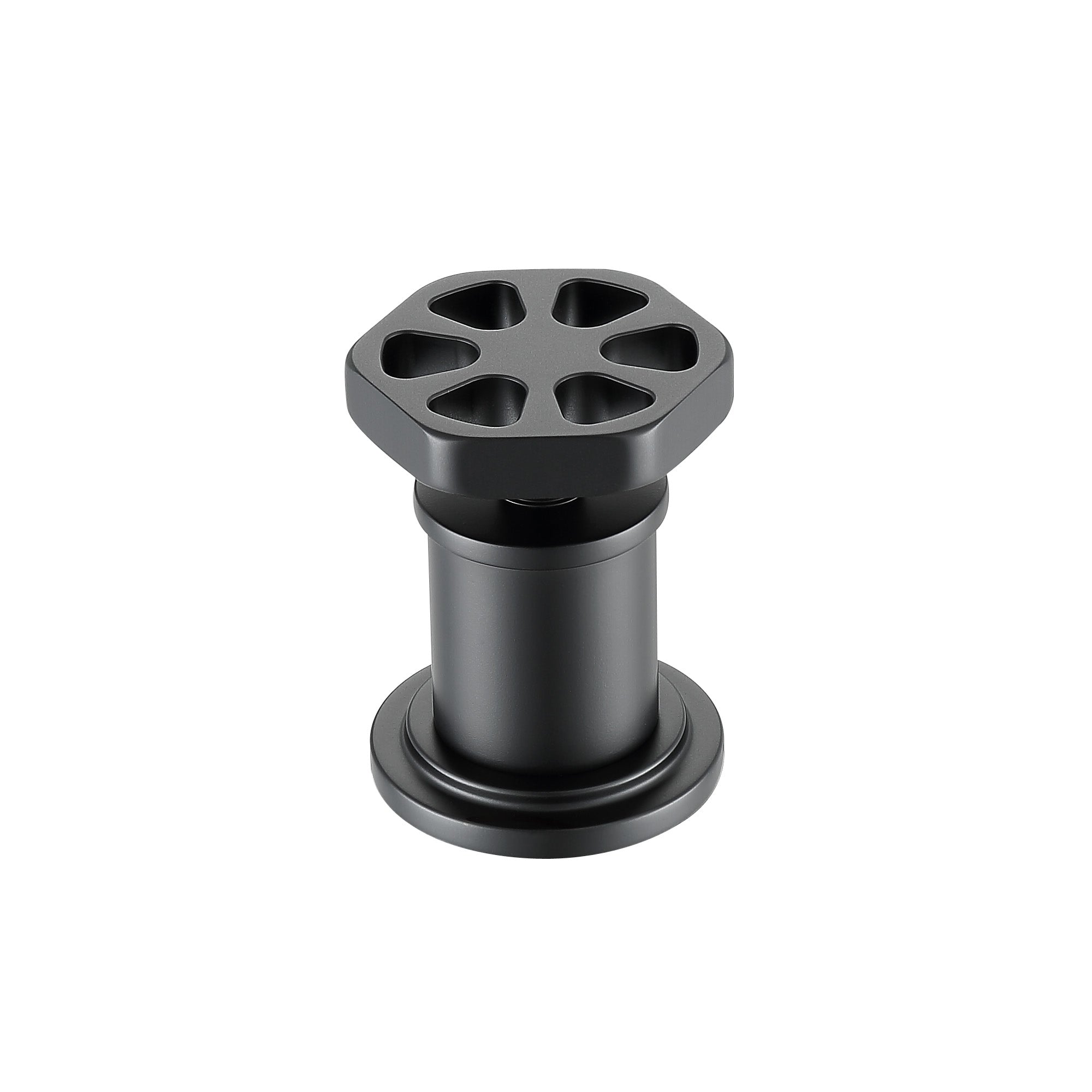 Ancona Industria Matte Black Widespread Hexagonal Two-Handle 3-Hole Bathroom Sink Faucet - Perfect for Modern Bathroom Vanities & Powder Rooms