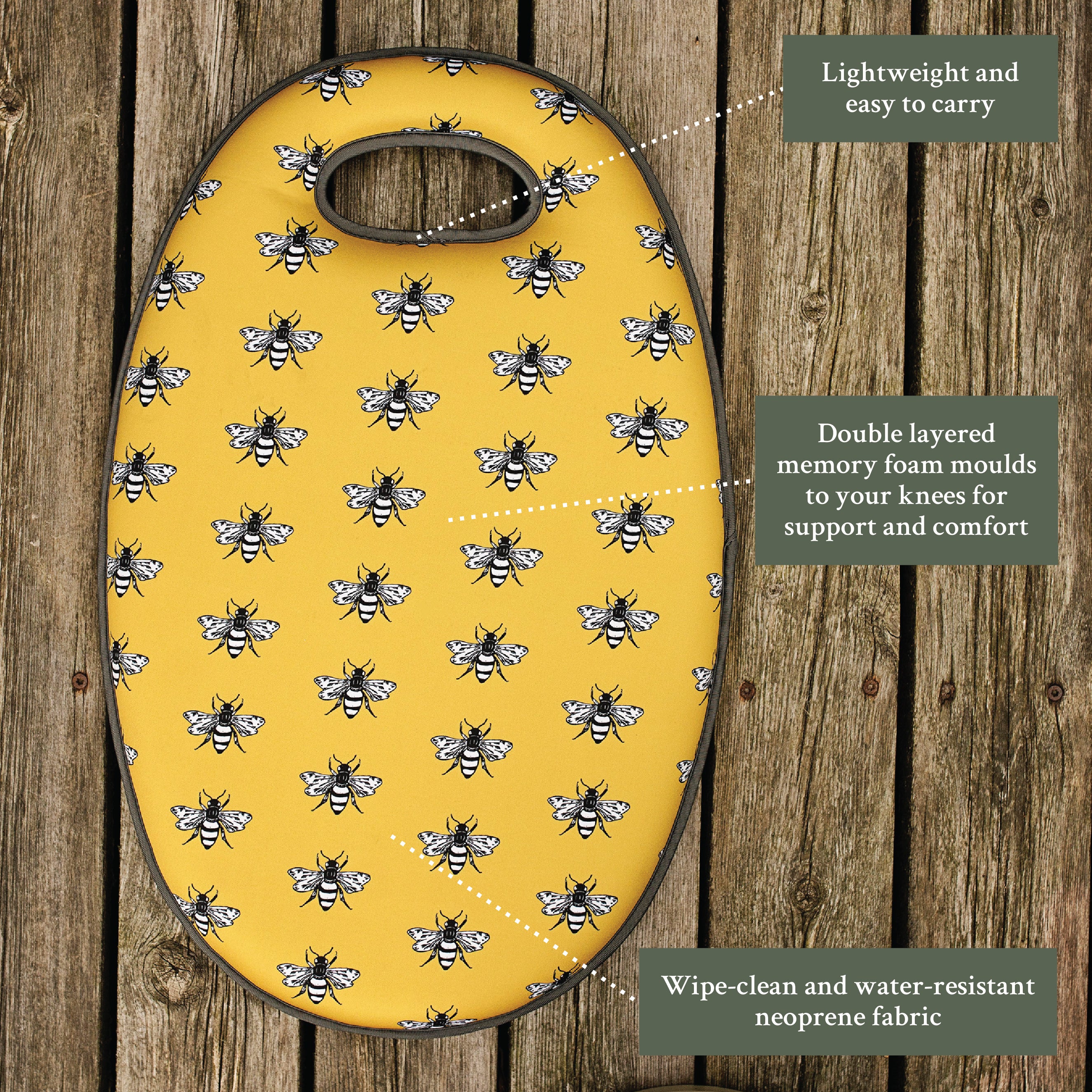 Thistlewood Memory Foam Garden Kneeler Pad - Comfortable Cushion for Gardening, Weeding & Outdoor Work - Waterproof & Durable Knee Protection for Seniors & Adults - Perfect for Lawn Care, Planting & Yard Maintenance