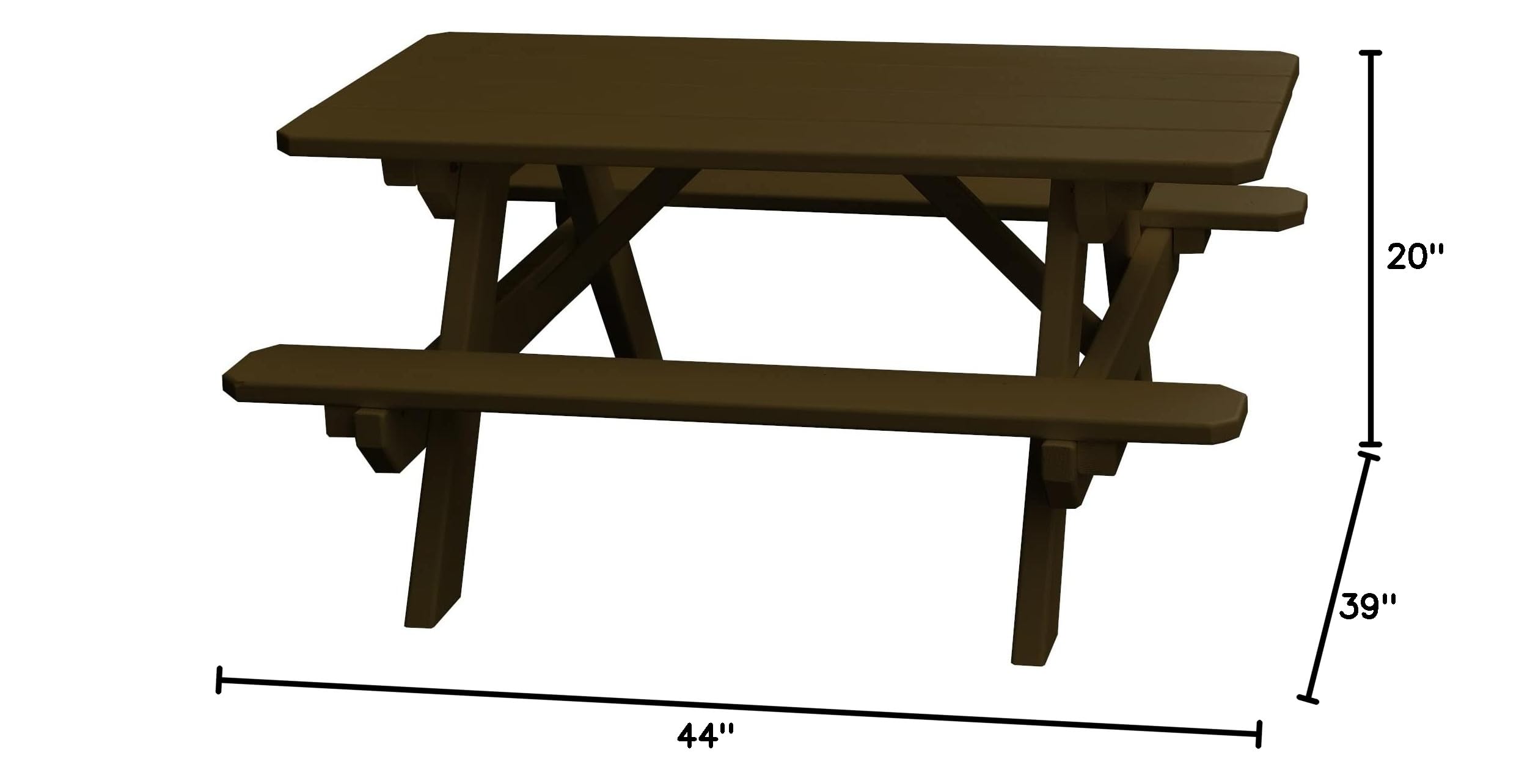 Kids Wooden Table - Solid Pine Coffee Table for Children | Durable & Safe Playroom, Nursery, or Classroom Furniture for Toddlers & Kids (Furniture Barn USA)