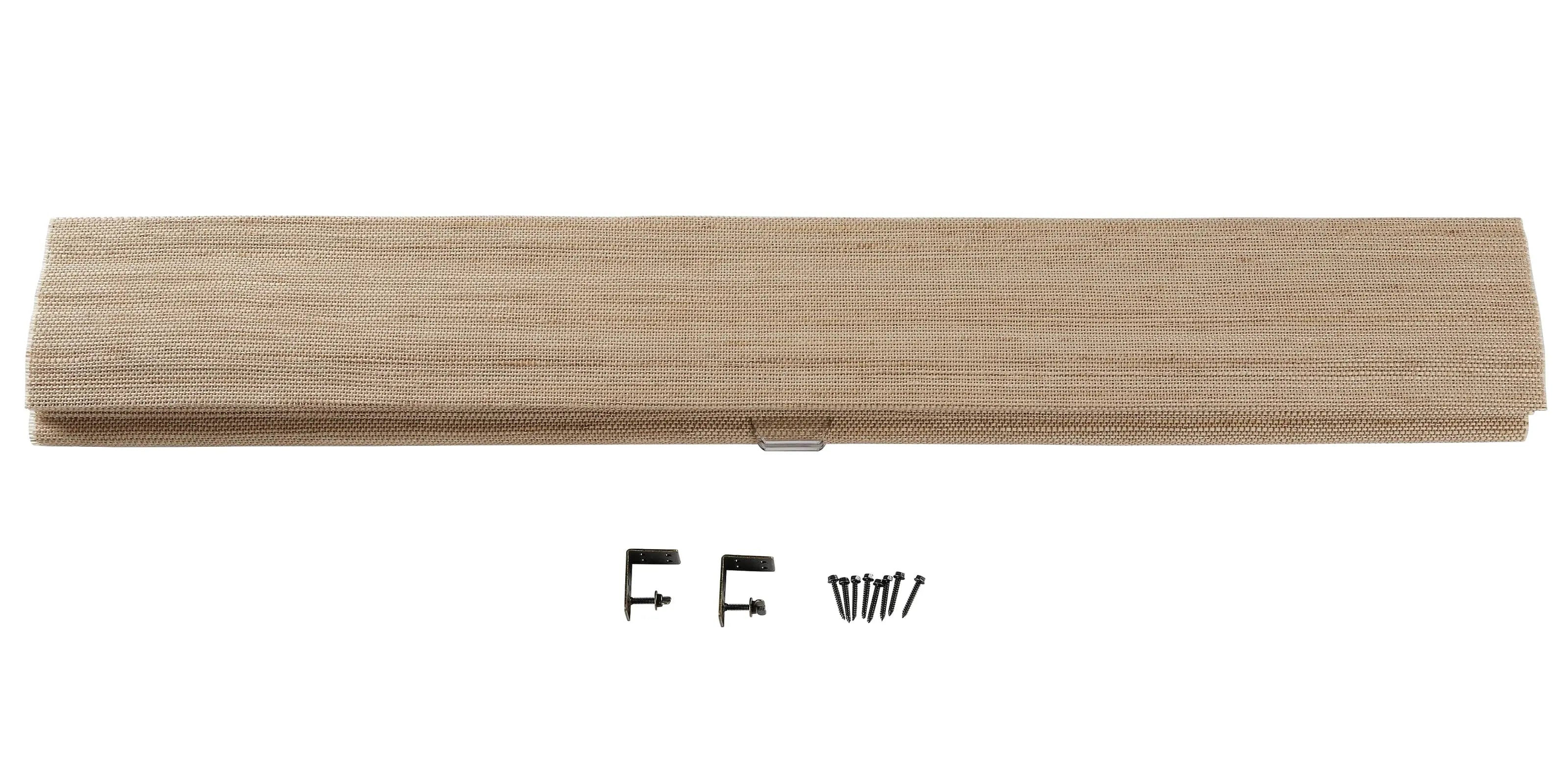 Natural Ramie Bamboo Woven Window Shade - Eco-Friendly Coconut Fiber Blinds for Living Room, Bedroom & Patio - Light Filtering & UV Protection