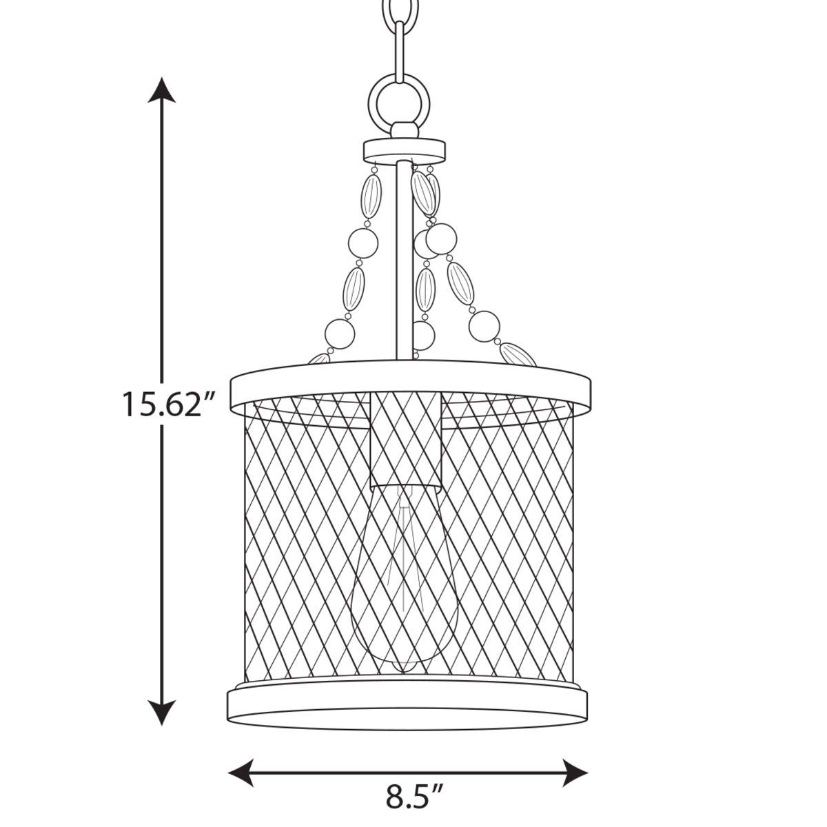Progress Lighting Austelle Collection 1-Light Farmhouse Pendant Light in Galvanized Metal - Perfect for Kitchen Island, Dining Room & Rustic Home Decor