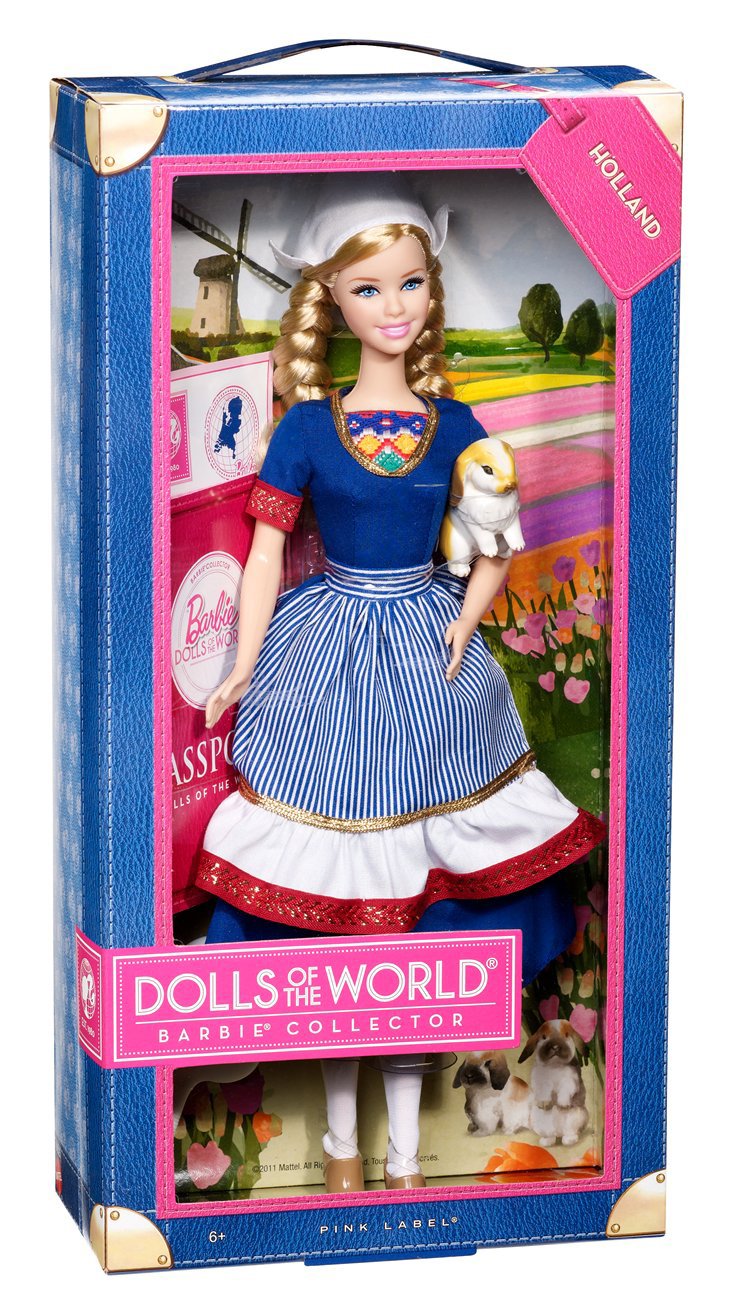Barbie Collector Dutch Doll - Holland Traditional Outfit for Display & Gifts